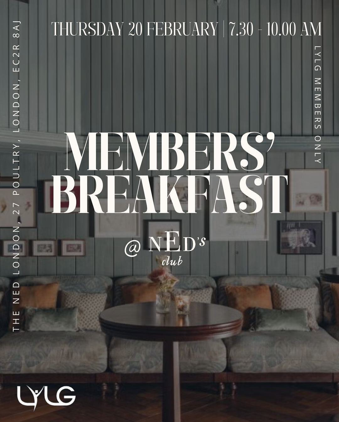 Join us for an exclusive breakfast at The Ned, where members of the London Young Lawyers Group can connect, collaborate, and kick-start the day with the most impressive views of London. You’ll also have the opportunity to learn more about the NED membership and explore this stunning venue.
Date: Thursday 20 February 2025
Time: 7:30-10:00
Location: The Ned, London
Tickets: LYLG Members Only (Free)
Don’t miss out on a relaxed yet engaging morning, packed with networking and new opportunities. We look forward to seeing you there! The link to get your ticket is in our bio, get yours now before it’s too late!
#networking #londonyounglawyersgroup