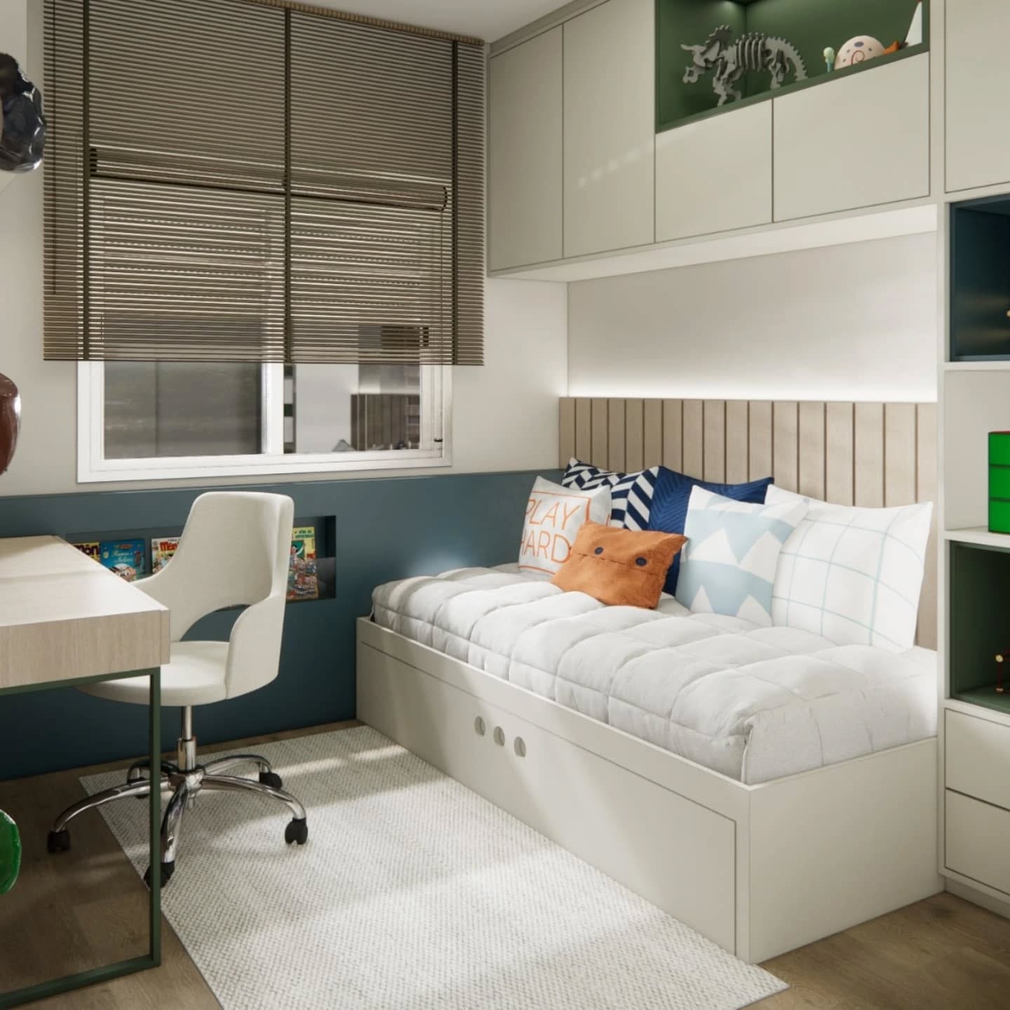 Quarto de menino aventureiro, cheio de detalhes.
#carolinacandidoarquiteta