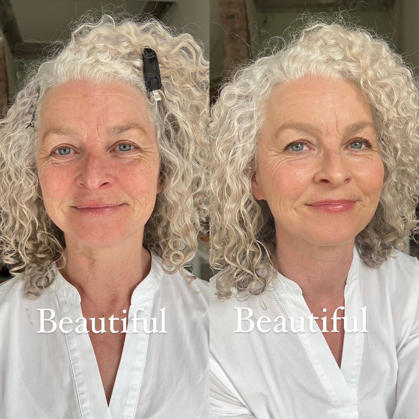 Always Beautiful - Before and After 🤍✨
Heute Abend möchte ich mal wieder eine tolle Kundin von mir in den Vordergrund stellen🥰: Das ist Iris, sie war bei mir zum Coaching für einen neuen, frischen und natürlichen Look. Ihr Wunsch: nicht ‚angemalt‘, dafür mehr Glow mit wenigen Schritten und einer gepflegten Haut. Das alle mit Naturkosmetik.✨
Der Zugang zu Make-Up war bei Iris bisher sehr reduziert, auch mit den Bedenken, dass es einfach zu viel sein würde, das Angebot überwältigend groß. Passende Farben und Untertöne herauszufinden für ihren hellen Typ: eine Herausforderung.
Wichtig ist immer wieder die Basis: die Pflege als Unterlage und quasi mitentscheidend für das Endergebnis vom Make-Up und vor allem auch für das Gefühl auf der Haut und wie sie aussieht.✨😊
In diesem Beispiel ganz viel Feuchtigkeit für etwas reifere Haut, cremige, super pflegende Texturen bei Concealer, Rouge und Lidschatten sehen natürlicher und sehr viel frischer aus. Und: weniger ist mehr😌
Deswegen spielen die Texturen und auch das Finish von den Produkten so eine große Rolle. (Fragen: welchen Hauttyp habt ihr, was tragt ihr unter der Foundation an Pflege auf, welches Finish hat die Foundation oder BB Cream, brauche ich ein Puder oder ist die Haut schon super trocken…).✨🤍
Gerade gestern wurde ich erneut gefragt, ob man auch mit reiferer Haut, mit sehr unreiner Haut oder starken Rötungen / Rosacea ins Coaching kommen kann: Natürlich, und jederzeit so so gerne ♥️.
Es geht hier nicht um einen bestimmten Typ, ein Ideal oder ein ‚perfektes’ Bild zu schaffen. Schönheit ist so individuell und vielfältig. Und im ersten Schritt geht es immer ums Gefühl. Ein Gefühl für die eigene Schönheit zu bekommen und das im Alltag in kleinen Dingen einzubauen. Innen und Außen. Egal in welchem Alter, was für ein Hautbild. ♥️ you are Beautiful.
Danke an dich Iris- Du siehst toll aus, vorher und nachher!🥰