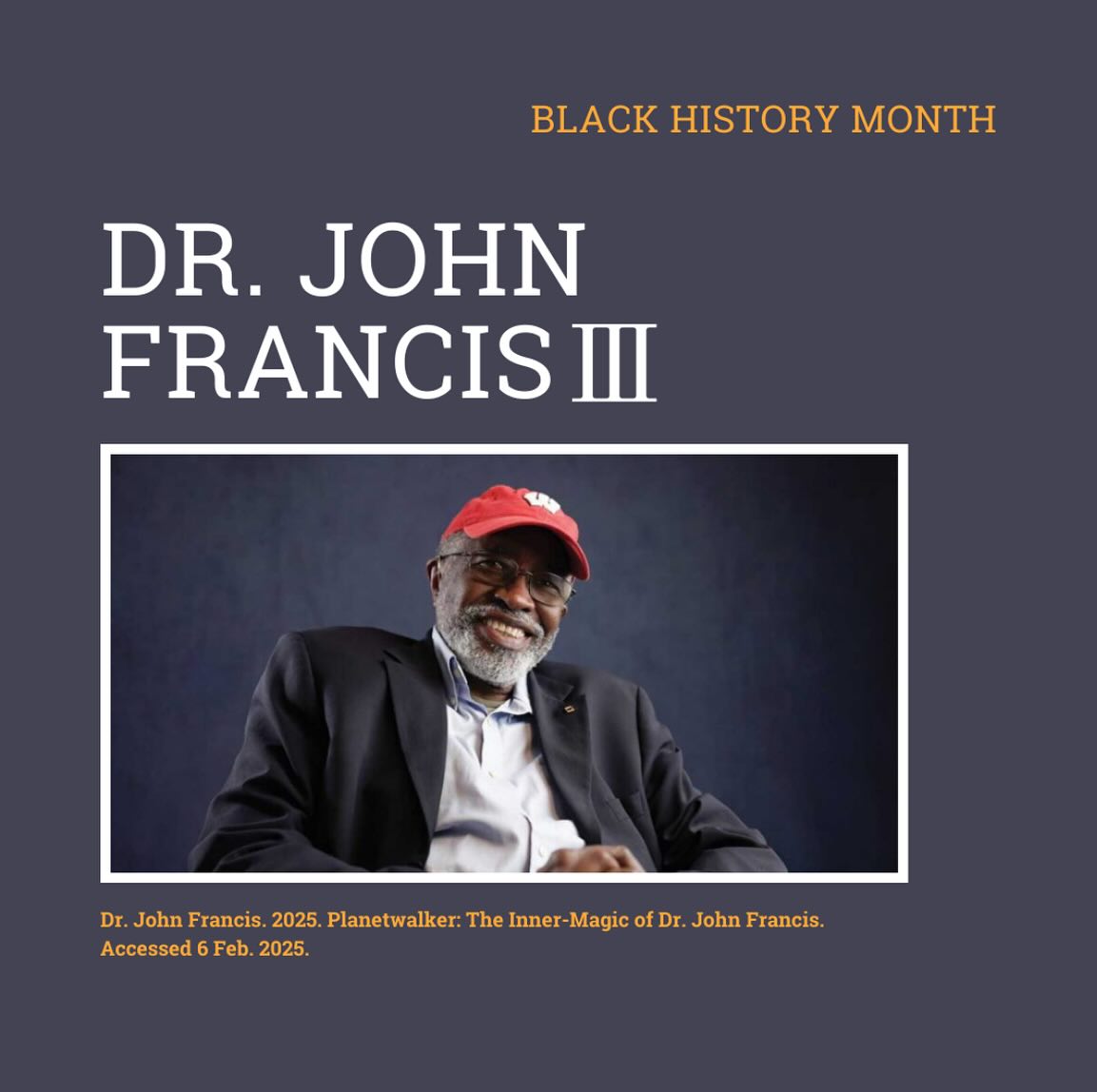 In honor of Black History Month, today we recognize the remarkable Dr. John Francis— an environmentalist, educator, and advocate whose life’s work has changed the way we think about our planet.
Dr. Francis’ work reminds us that protecting the planet is a responsibility we all share, and it’s one that should be approached with love and justice for all communities!