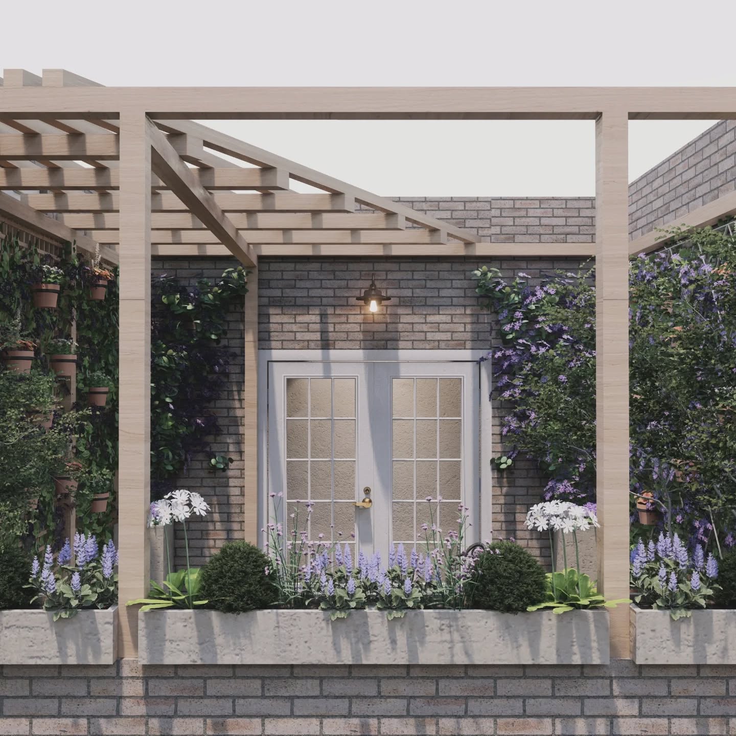 A perfect blend of nature and design! 🌿✨ This elegant pergola adds structure and charm, while the lush vertical garden and vibrant blooms create a serene, inviting space. The mix of greenery and floral colours brings life to the brick walls, turning this corner into a peaceful outdoor retreat. 🌸🍃
.
.
.
.
.
.
.
.
.
#GardenDesign #PergolaVibes #OutdoorOasis #GreenLiving #FloralInspiration #London #putney #uk #southkensington
#fulham #chelsea #landscape #design #gardening #clapham
#claphamcommon
