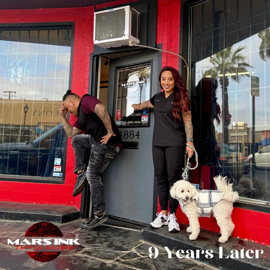 🎉♥️Today we celebrate our ✨9th year✨ in business MARS Ink Family!♥️🎉
We are always thankful and grateful to make it to another year with our doors still open. Owning a small business is a roller coaster ride🎢 with good seasons and tough seasons, and without all of our clients who have supported us along the way, we wouldn’t be where we are today so thank you all for continuing to ride with us!🙏🏽😊
Mike @mikeaveno_tattoos and I @cyn_bala would also like to thank our amazingly talented and humble artist, @inkbylalo for continuing to be part of our MARS Ink Family. We appreciate you Lalo!🤗
We are looking to welcome another artist soon! Will update when we are ready to start looking 👀
THANK YOU ALL…new, existing, and prospective clients! Here’s to 🎉9️⃣ years of MARS INK🎉 Book your next tattoo appointment with us.☺️
We also provide ⚡️laser tattoo removal services⚡️ at our studio. Follow me, Cyn, @newskin_popupclinic
#marsinktattoo #sanjose #bayarea #smallbusiness #tattoostudio #bayareatattoo #marsink