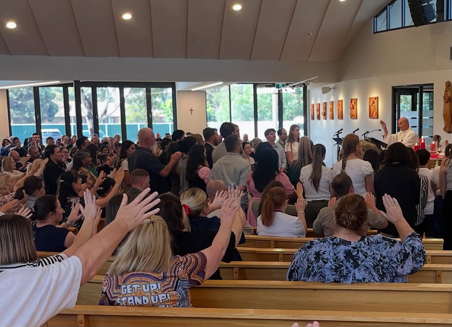 After school today, staff from all five schools in our Parish celebrated Mass at St James Church to set the tone for prayer, hope and community in this new school year.
Led by Fr. Jude and Fr. John, we gathered as dedicated educators, living our faith together.
It was also an opportunity for us to bless and officially welcome new staff to our schools and Parish 💙💛