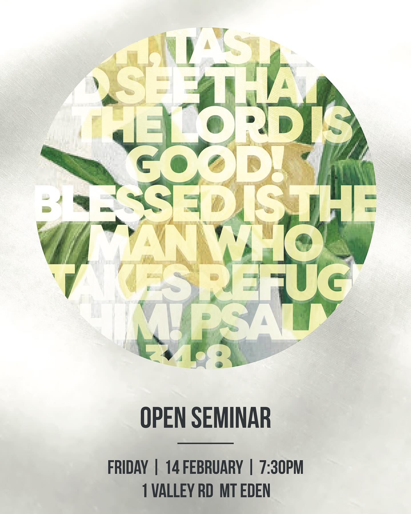 Open Seminar with Pastor H Kim from Scripture Union Korea
▶️ Friday 14th February
▶️ 1 Valley Rd, Mt Eden