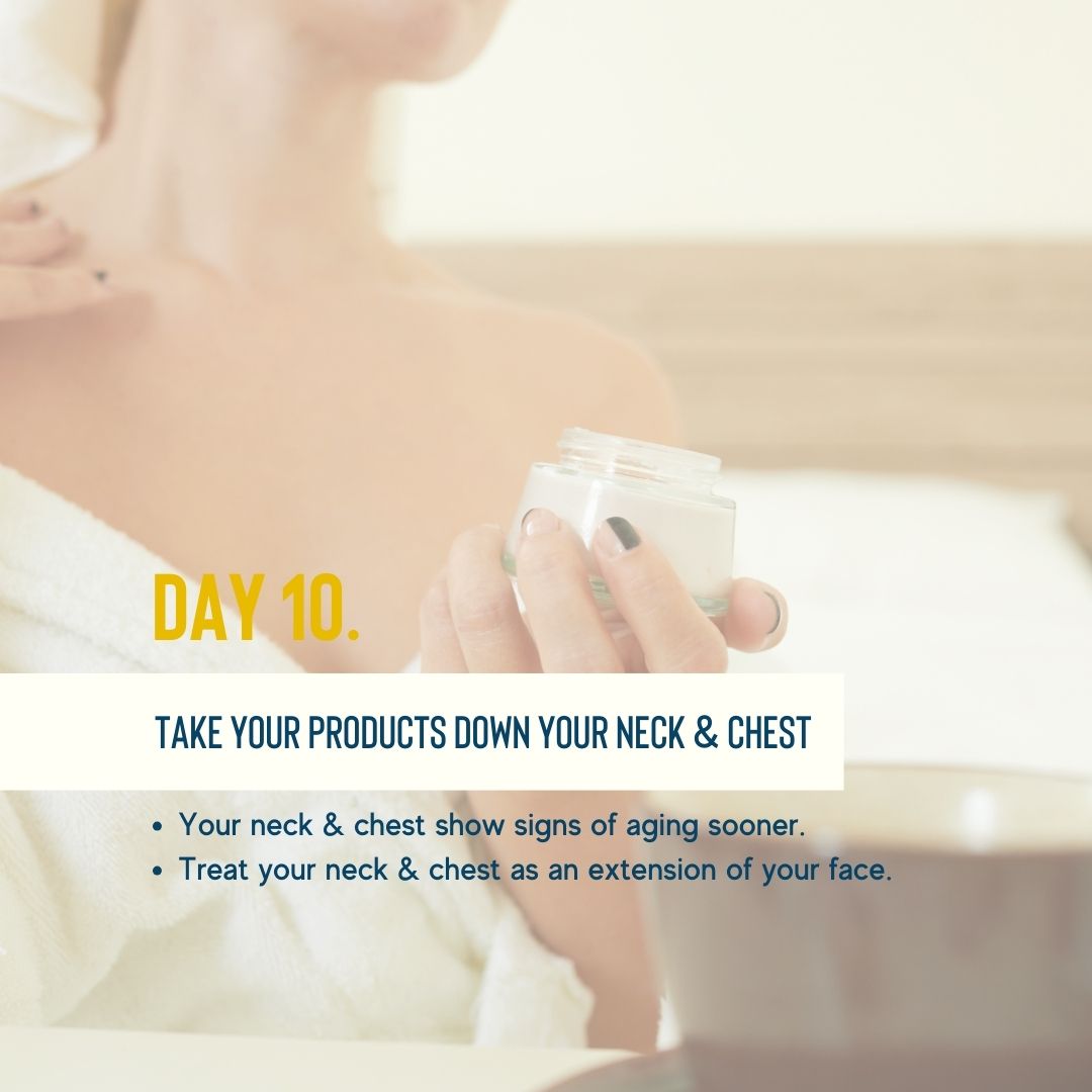 When doing your skincare routine, please don’t forget your neck and décolleté.
Because this area has fewer oil glands than your face, it tends to show signs of aging sooner, making it more susceptible to sunspots, fine lines and wrinkles.
Treat this area as an extension of your face, so take your serums, moisturizers and sunscreen down to your neck and chest!
#loveyourskinchallenge #healthyskin #antiaging #nycesthetician #brooklynesthetician #blackesthetician #nycacneexpert #customizedskincare #sunscreenawareness