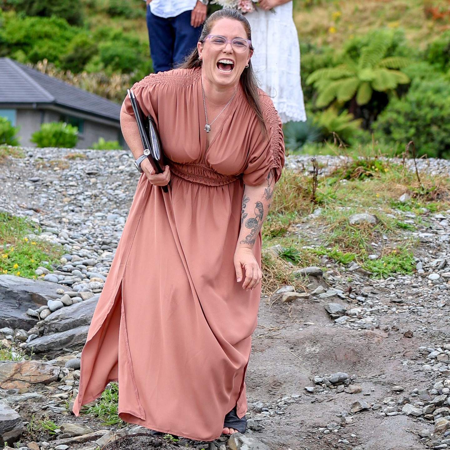 Our second elopement was yesterday. A gorgeous, simple and private ceremony on the beach. We're keeping everything secret for the couple for now, but until we share more, here was a fun memory from the day - Gen the celebrant made her way down to the beach 'in style' - nearly horizontally! Good thing she saved the day and was able to perform a beautiful elopement for our lovely couple. #weddingcelebrant #elopement #elopementphotography
