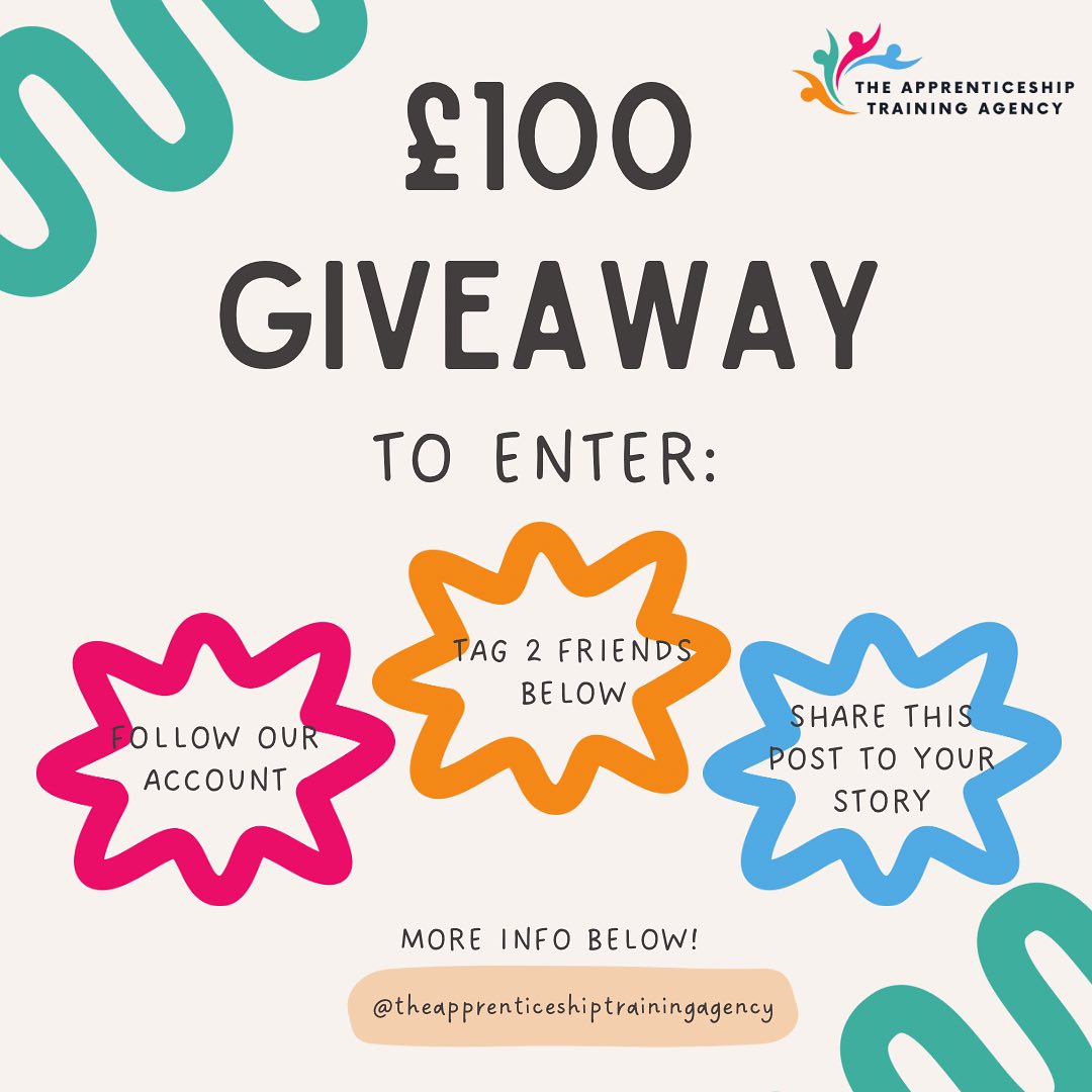 £100 GIVEAWAY ALERT!
We’re giving one lucky winner £100 CASH! 🎉
Want to enter? It’s easy:
✅ Follow us (@apprenticeshiptrainingagency )
✅ Tag 2 friends in the comments (more tags = more entries!)
✅ Share this post to your story & tag us for an extra entry!
📅 Enter by 20th Feb
🏆 Winner announced 21st Feb
Good luck! #ukgiveaway #naw25 #skillsforlife
T&Cs:
• Entrants must be 18 or over and UK residents.
• This giveaway is not sponsored, endorsed, or administered by Instagram.
• The giveaway closes on 20th Feb 2025 at 11:59 PM GMT. Entries after this time will not be counted.
• The winner will be chosen at random and announced on 21st Feb 2025 via our official Instagram account (@apprenticeshiptrainingagency ).
• The winner will be contacted via DM only from @apprenticeshiptrainingagency If you do not respond within 48 hours, a new winner will be selected.
• There is no cash alternative or substitutions.