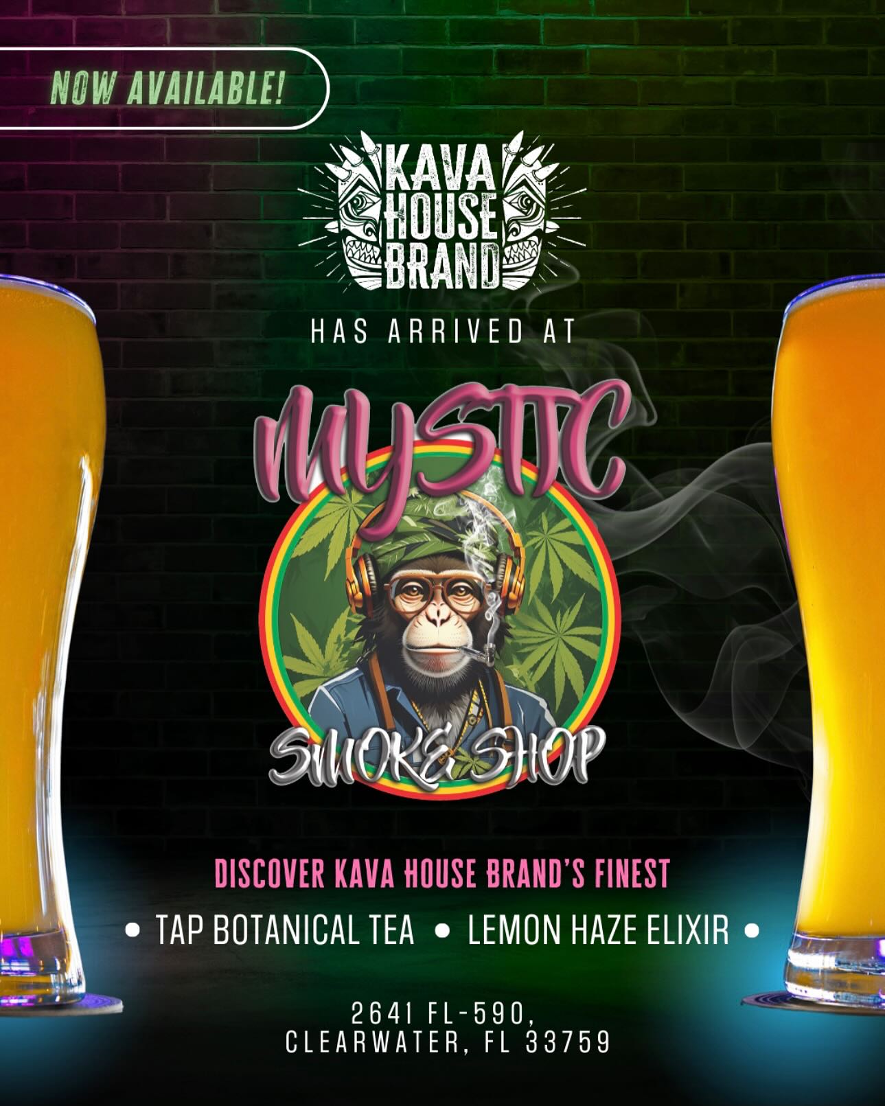🌿 BIG NEWS, Clearwater! 🌿
Kava House Brand has officially landed at Mystic Smoke Shop! 🍹✨ Swing by for the smoothest Tap Botanical Tea and zesty Lemon Haze Elixir—it’s a vibe you don’t wanna miss.
But that’s not all…
🔥 Join us for the ultimate PRODUCT LAUNCH PARTY! 🔥
🗓 Feb 15 | 2-5 PM
🍕 Free pizza
🍹 Half-off botanical drinks on tap (Red, White, Green, and Lemon Haze)
📍 2641 FL-590, Clearwater, FL 33759
Good drinks. Good vibes. See you there! ✌️ #KavaHouseBrand #MysticSmokeShop #BotanicalVibes #ClearwaterEvents