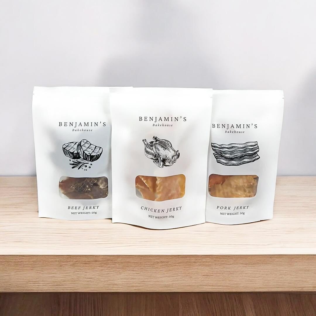 We are so excited to introduce our latest trio of protein-packed treats— Chicken Jerky, Beef Jerky, and Pork Jerky! 🍗🥩🐖
Made with 100% pure meat, these jerky treats are the ultimate snack for your pups, packed with flavor and nutrition! ✨
✅ High in Protein
✅ Rich in Essential Vitamins & Minerals
✅ No Artificial Preservatives
✅ Perfect for Training & Everyday Treats
Give your pups the best with our all-natural jerky treats! Available now—don’t miss out! 🐶💛
#benjaminsbakehouse #jerkytrio #naturaltreats #chickenjerky #porkjerky #beefjerky