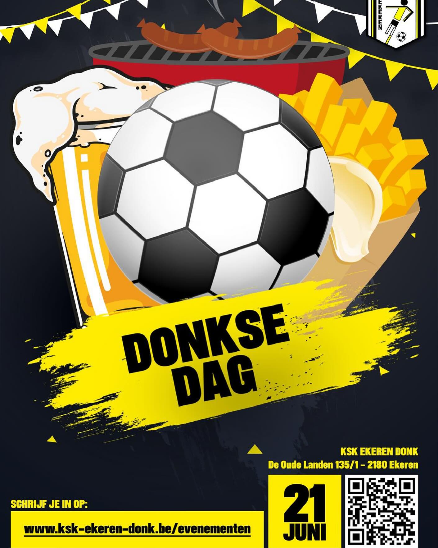 Na een jaartje te hebben overgeslagen wegens de bouw van onze nieuwe kantine, zijn we terug met onze succesvolle Donkse dag die zal doorgaan op 21 juni 2025.
Inschrijven kan t/m 14 juni 2025 via onderstaande link.
https://www.ksk-ekeren-donk.be/evenementen