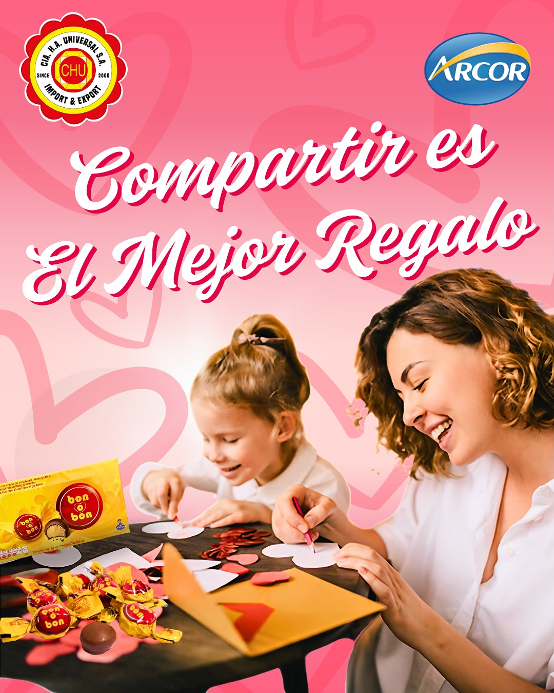 💖En este día celebremos porque compartir un detalle✨, una sonrisa 😄 o un momento especial es el mejor regalo. 💝
🙌 Feliz San Valentín les desea Cia. H.A. Universal 🫶 que este día esté lleno de dulzura, alegría y momentos inolvidables. ❤️✨
#ciahauniversal #sanvalentin #felizsanvalentin #arcor #bonobon #amor #amistad #familia