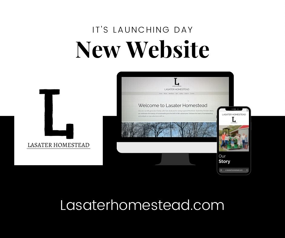 Exciting News! Our New Website is Live!
We are thrilled to announce that our brand new website, Lasaterhomestead.com, is officially up and running! We are a family-owned Hereford cattle farm and are proud to share our journey and passion for raising registered Herefords. Guided by our Christian values, we celebrate the beauty of homesteading and embrace the joy of life’s adventures.
Our website is a place where you can explore our heritage and learn more about our lifestyle. Come and connect with us whether you’re interested in the art of homesteading or simply want to see the incredible animals that call Lasater Homestead home, there’s something here for everyone.
We invite you to visit, explore, and join us on this exciting adventure. Together, let’s celebrate the joy of life at Lasater Homestead.