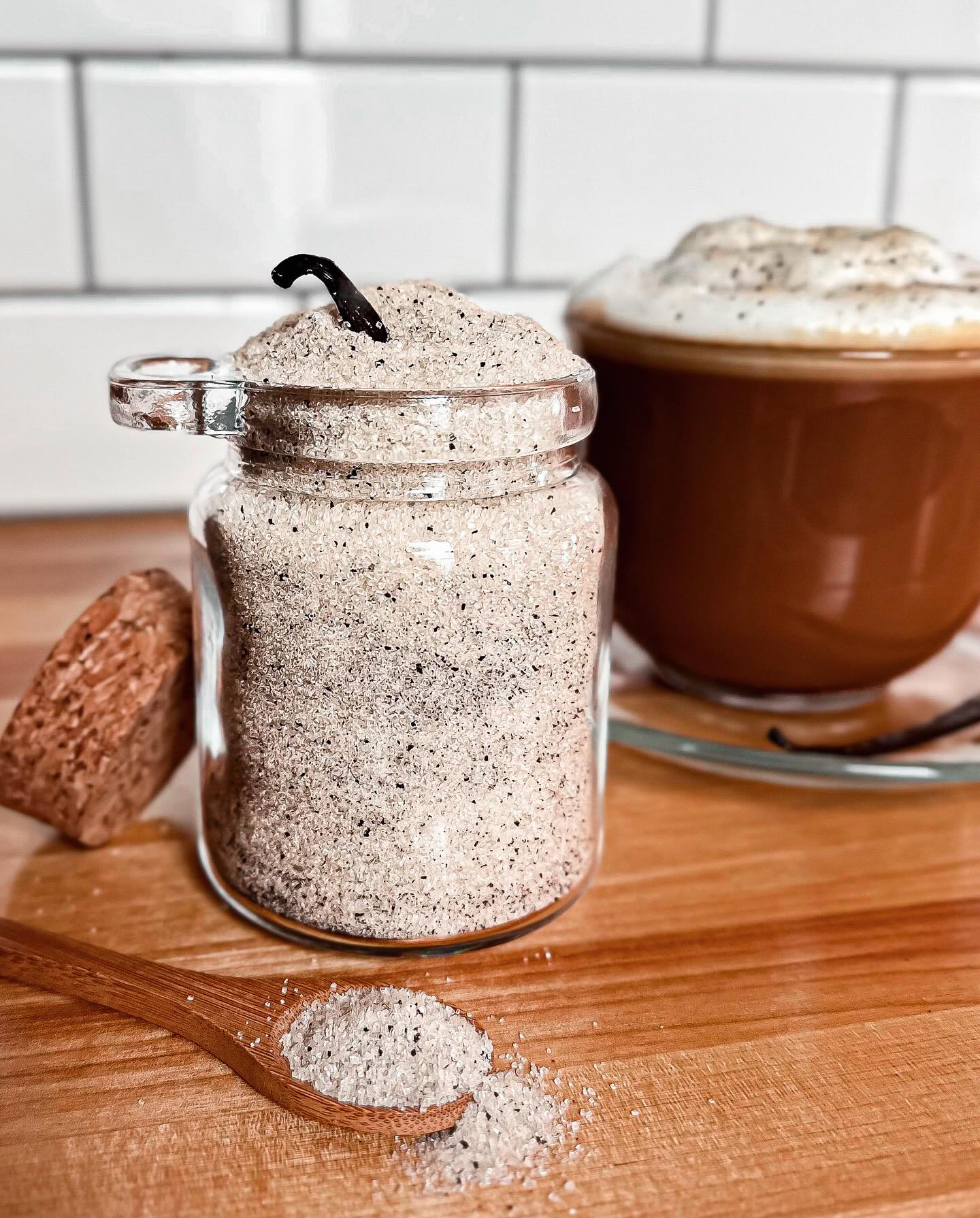 Level up your teacup with our new handcrafted vanilla bean sugar… our most versatile sugar yet made with raw organic sugar and rich vanilla beans 😋 Available in the shop on 2/8!