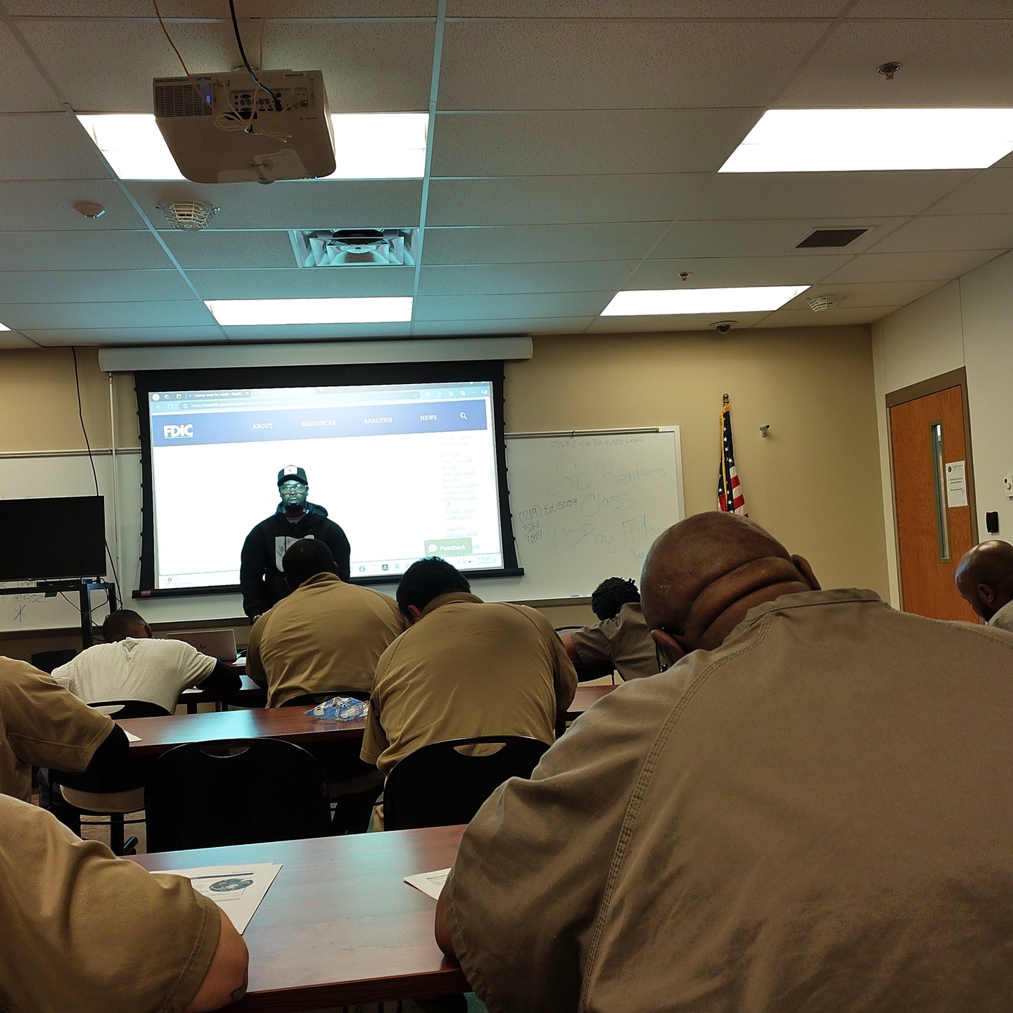 Honored to teach financial literacy class at the Work Release Center today