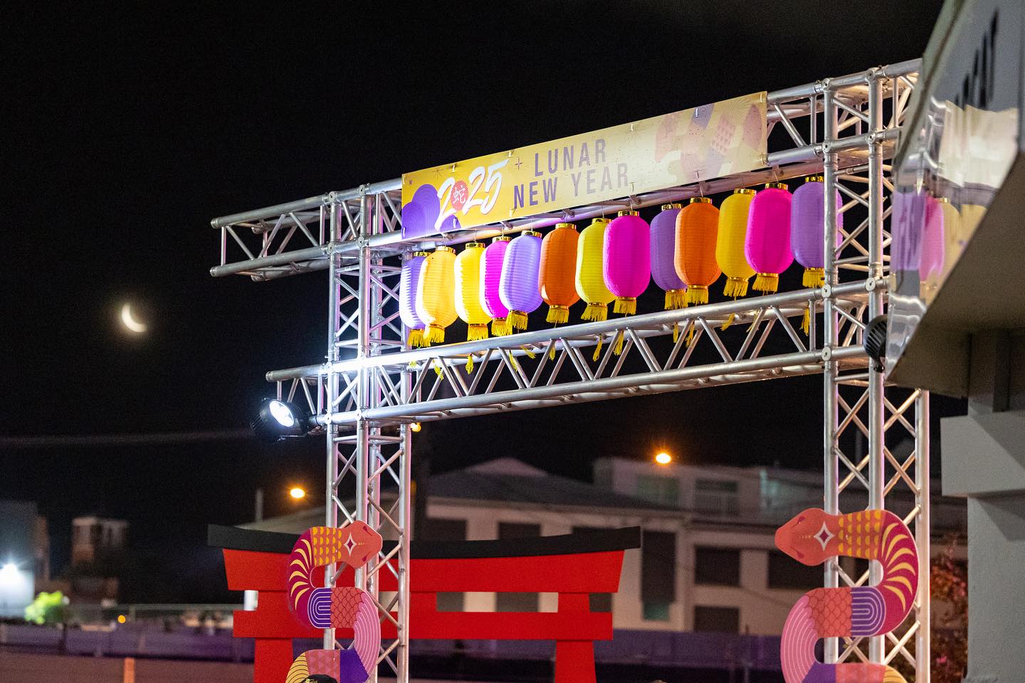 Lunar New Year 2025, welcome to the Year of the Snake!
With the beginning of February marking the Lunar New Year, this saw our team descend on Southport to assist @cityofgoldcoast in theming the annual celebration. This included our truss arches dressed in multi-coloured snake cutouts, which welcomed patrons as they entered the laneways. Followed by a stage banner, as well as bright coloured furniture which filled the food court laneway and outdoor cinema 🐍🏮
📸 @novasoma_photography