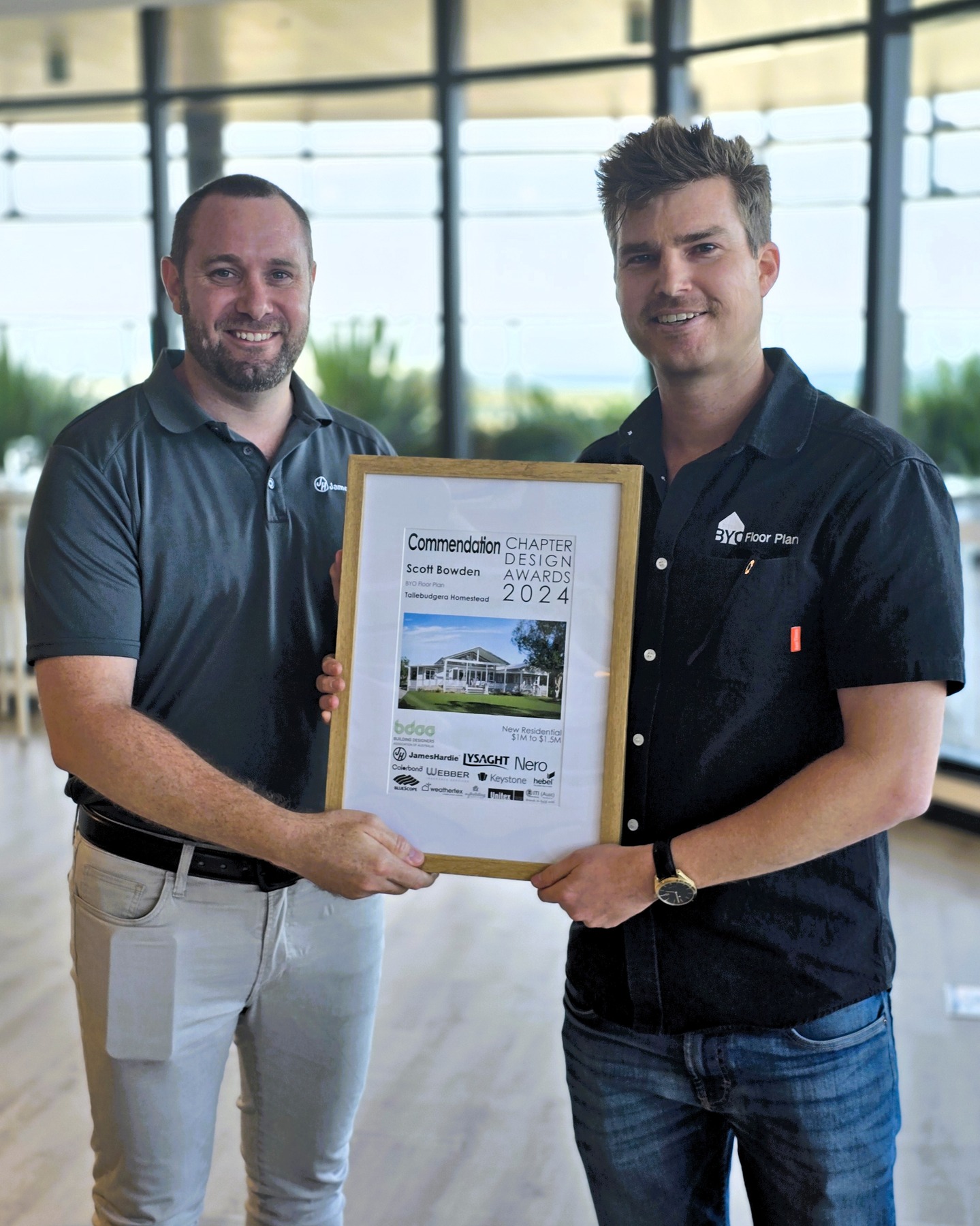We were thrilled to receive this commendation award for our Tallebudgera Homestead project in the competitive category of Newbuilds at a $1.0-1.5M price point.
Region of Southeast QLD & Northern Rivers of NSW.
A knock-down-rebuild project after the 2022 flood devastated the prior brick and tile house that was down at ground level.
Technical aspects of the design were specified to take advantage of a government grant that was available for various flood-resistant-design criteria.
However this didn't limit our overall design response and we couldn't be happier with the built outcome for our clients that should now stand the test of time.
We were humbled to hear our clients even used their home as the venue for their wedding, with the procession through the centre of the home and later reception speeches on the rear covered alfresco.
Catering was prepared in the chefs style kitchen and passed through a servery gas-strut window, both of which overlook the backyard, pool and acreage beyond.
Electrical @elkelectrical
Fit-out: @hillinteriorlinings
Interior Design: @amelia.gallen.interior.design
Structural: @edgeengineers
Windows:@trendwindowsau
Photography: @foclmedia & @allumeweddings
The award was presented by @jameshardieau which was quite fitting given their #lineaweatherboard being the primary cladding used.
Thanks to all involved and the @b_d_a_a_