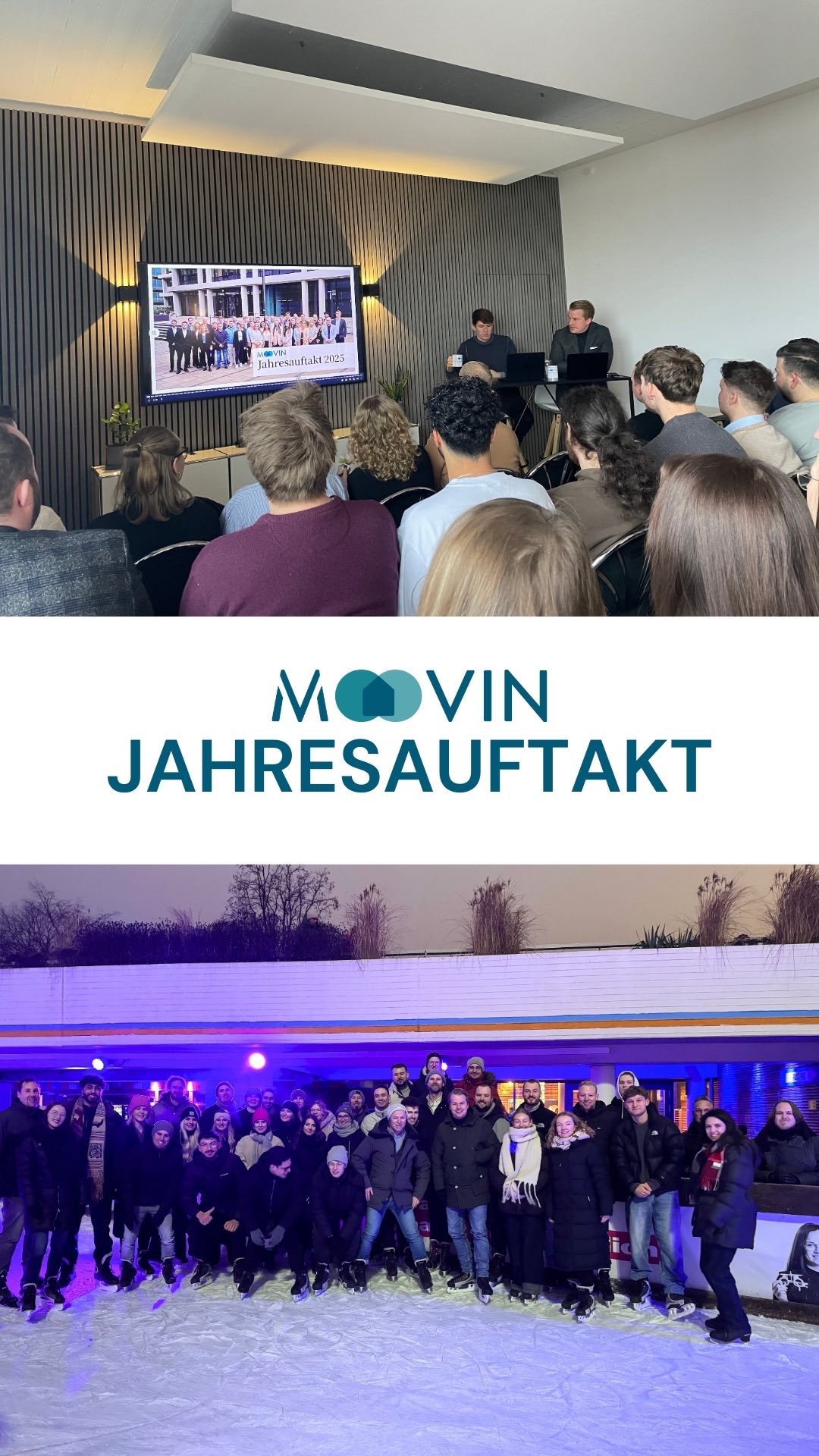 Zwischen Rückblick & Rutschpartien 🎯❄️🥂
Strategien, Schlittschuh und spritzige Getränke - unser Jahresauftakt 2025 hatte alles! Ein toller Tag fürs Team - aber seht selbst, wie wir ihn erlebt haben! 😍
Los ging es im Office, um auf das erfolgreiche Jahr 2024 zu blicken - ein Jahr des Wachstums: mehr Projekte, neue Meilensteine und ein Team, das immer stärker (zusammen)wächst. Doch auch 2025 hält große Pläne bereit, die wir gemeinsam angehen. 🚀
Nach den strategischen Themen wurde es sportlich: Schlittschuhlaufen im Planten un Blomen. Erst skeptische Blicke, dann wacklige Anfänge – und schließlich jede Menge Spaß. Besonders schön zu sehen: Teamgeist zeigte sich nicht nur im Büro, sondern auch auf dem Eis. ⛸️✨
Der Tag fand seinen perfekten Abschluss bei italienischen Spezialitäten – eine genussvolle Gelegenheit, Erfolge zu feiern und in entspannter Runde Zeit mit dem Team zu verbringen. 🥂✨
#keeponmoovin #teamspirit #jahresauftakt