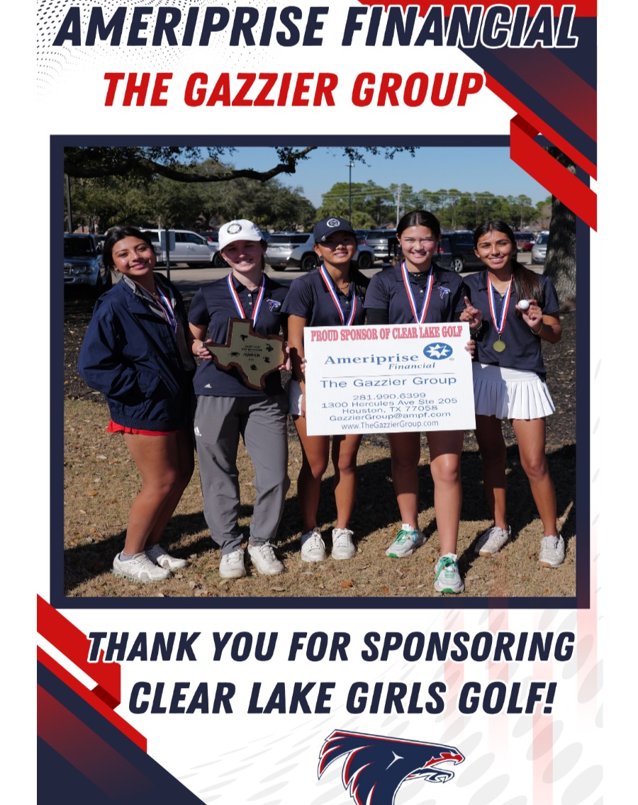 Thank you to The Gazzier Group with Ameriprise Financial for supporting the Clear Lake Girl's Golf team!!