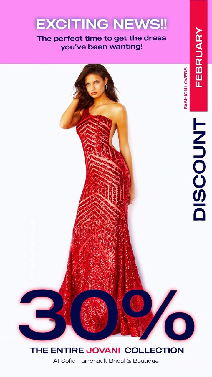 We’re launching a BIG discount!
Starting NOW and until February 28th!
❤️
Go take a look to the entire JOVANI collection!
www.promandparty.shop
❤️
Available both online and at Our Bridal and Boutique
3960 Old Jefferson Rd, Athens, GA 30607
❤️
#partydresses #promdresses #formaldress#pageantdresses #momofthebride #bridesmaid #bridesmaiddress #homecoming #homecomingdress #prom #promdress #cocktaildress #cocktaildresses #eveningdress #eveningdresses #gowndress #gowns #dressesonline #onlinedresses #onlineboutique #onlinefashion