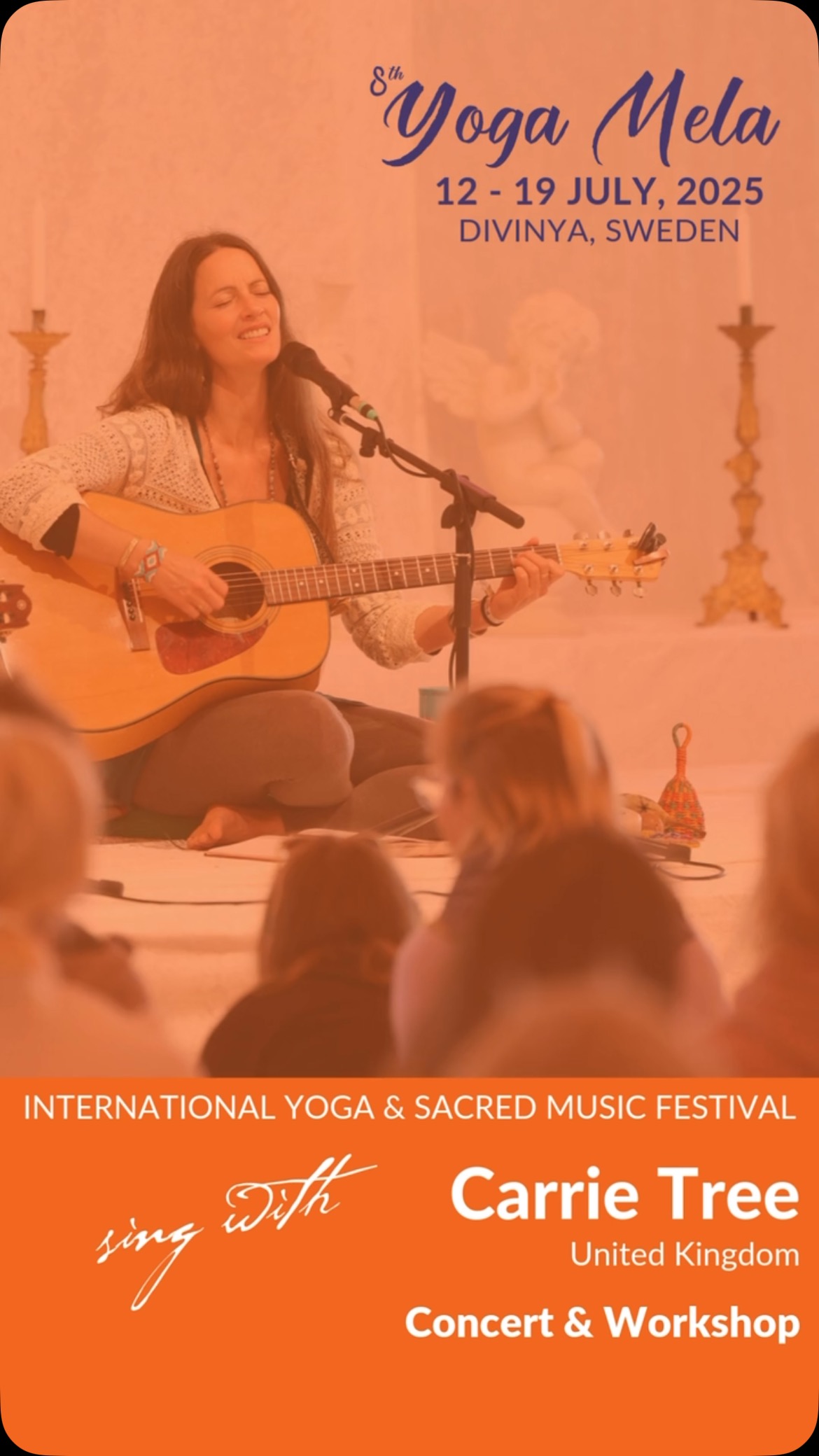 Join us at Europe’s Biggest Yoga & Sacred Music Festival in Sweden!
Yoga Mela 2025 has an incredible LINEUP –
This year Yoga Mela brings together an incredible lineup of artists from across the world! – Snatam Kaur, Mirabai Ceiba, Sacred Earth, Minuk, Kia Miller, Premanjali, Satyaa & Pari, Brenda McMurrow, Kalyan Mitto, Kevin James, Ivo Mutter, Simon Park, Mataró Irene, Mark Pinkus and many more amazing artists & yoga teachers will join the 8-day festival!
Take part in over 150 programs including concerts, authentic yoga classes, inspiring workshops, Satsang and much more.
Yoga Mela – The Way of the Heart!
Immerse yourself in an unforgettable celebration
Explore at:
www.yogamela.org/lineup
See you there!
#YogaMelafestival @yogamelafestival