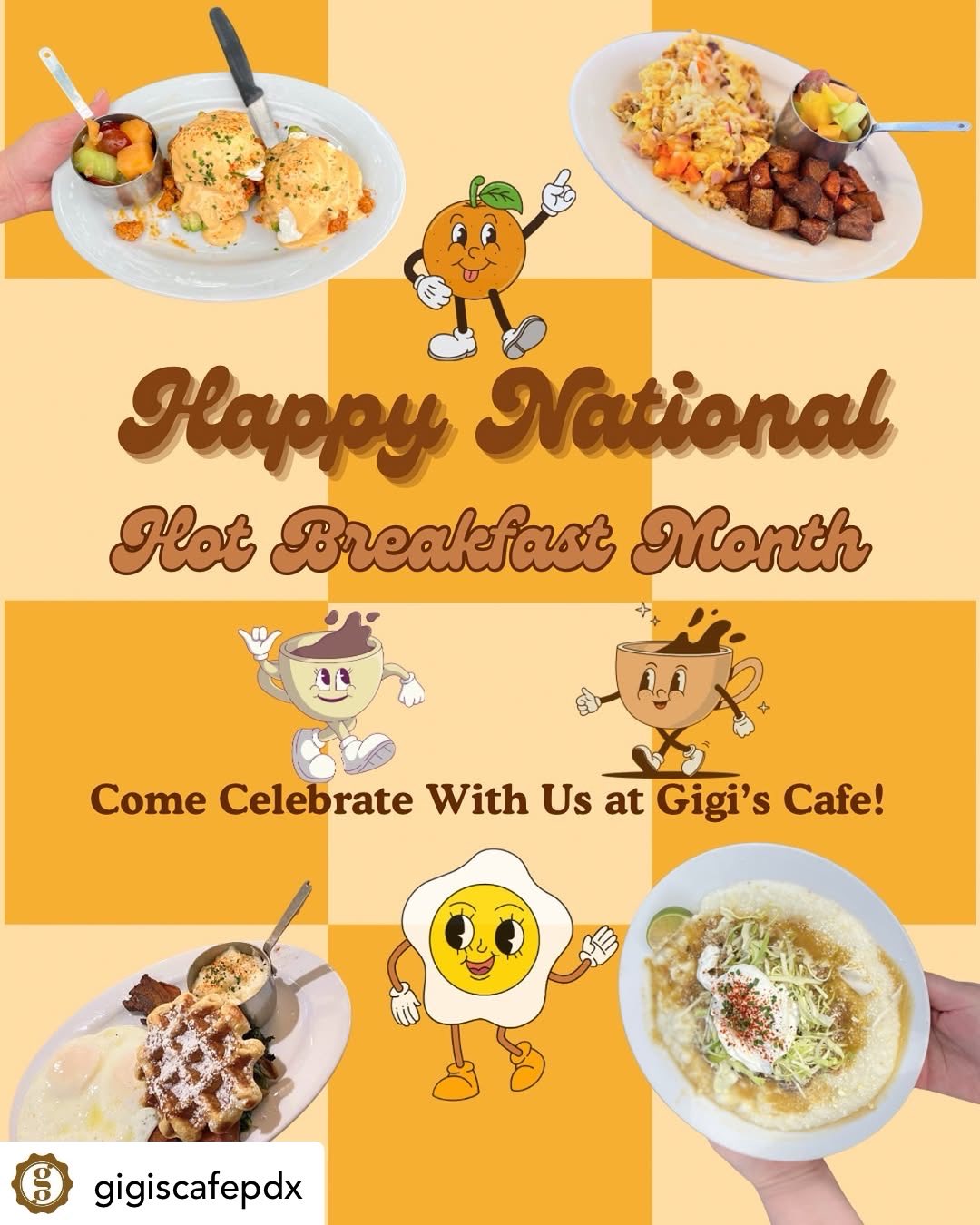 Posted @withregram • @gigiscafepdx Get eggcited! 🍳 It’s National Hot Breakfast Month!! We have so many delicious choices for everyone! Come celebrate hot breakfast with us here at Gigi’s! 🧇
#delicious #breakfast #hotbreakfast #happynationalhotbreakfastmonth #gigiscafepdx