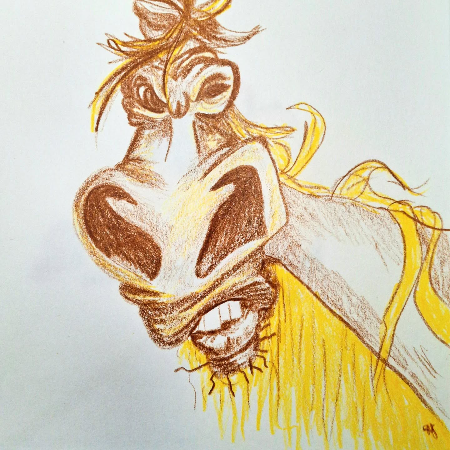 Huh?!
Just a very quick sketch before church started. Color lead mechanical pencils.
#horse #confused #bewildered #sketching #artsketch