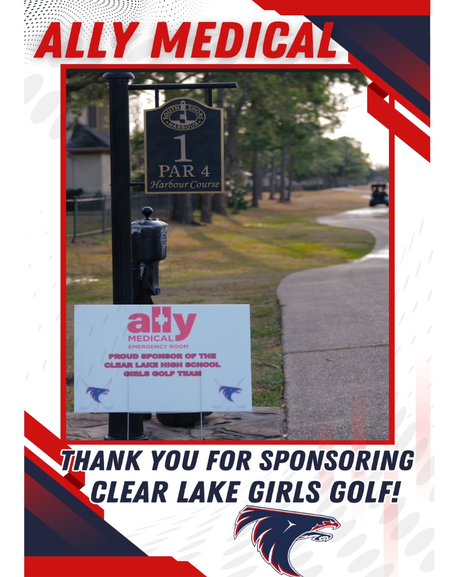 @allymedicaler Thank you for sponsoring the Clear Lake Girl's Golf team!! We appreciate your support.