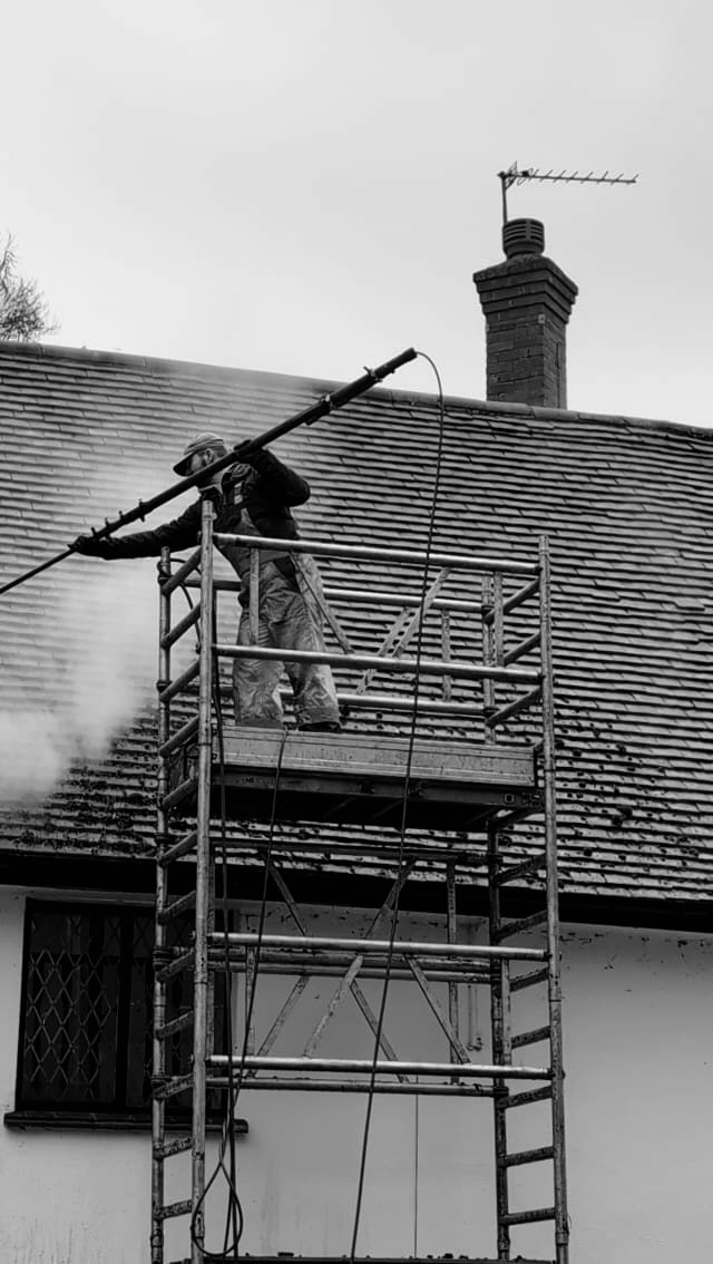 Steamy 🧖♂️ #roofcleaning #roofclean #steamcleaning #steampunk #cleaning #satisfying #odlysatisfying #steamy