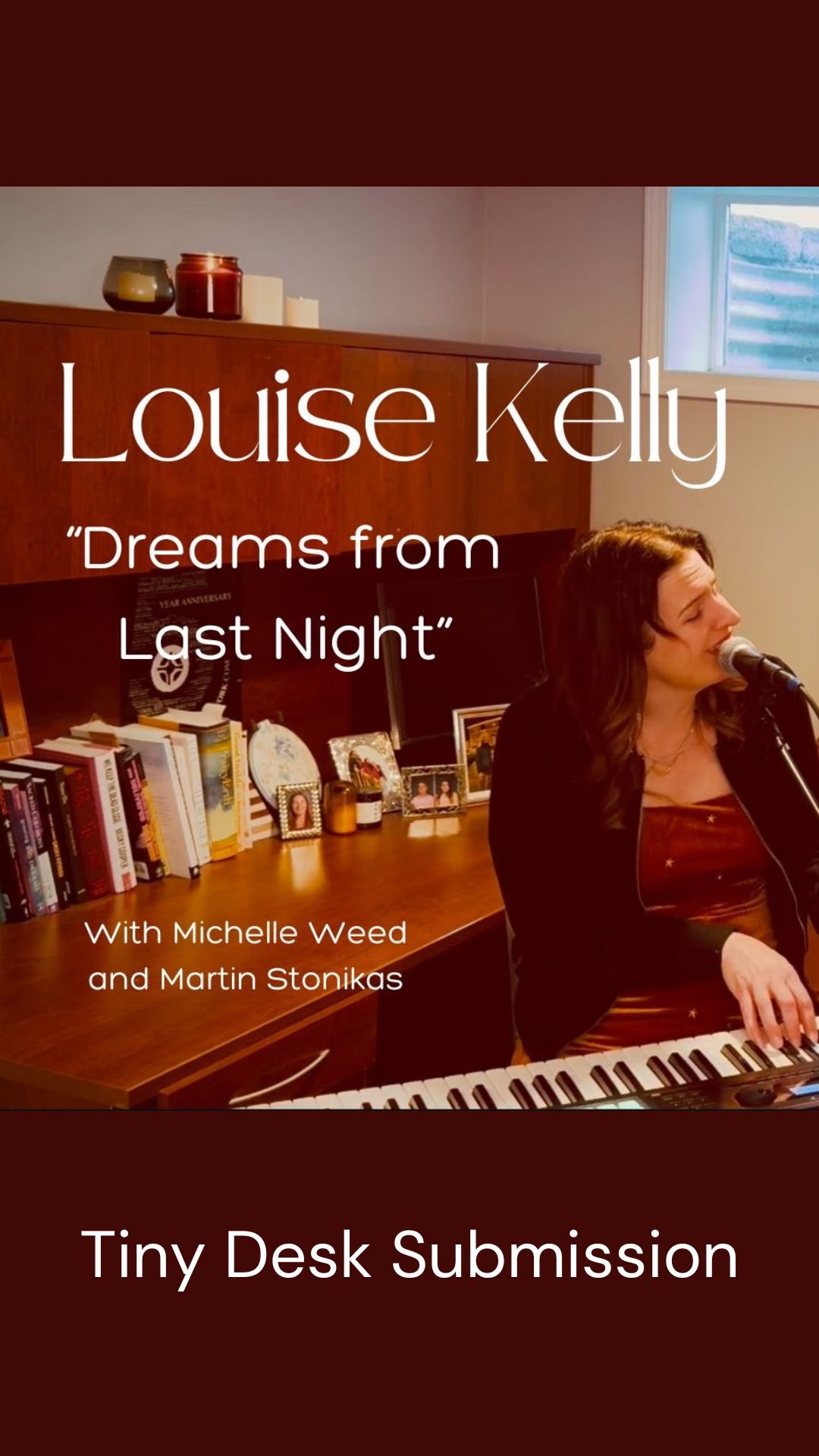 It’s been a long time since I’ve cleaned my desk @npr.vu
Tiny Desk Submission: Dreams From Last Night
Thanks, friends, @martinstonikas and
@m_say_what for your artistry. And Martin sorry you had to play a tiny bass- the ceilings are low in my basement.
FULL VIDEO on YOUTUBE
#tinydesk #singersongwriter #singer #music #musician #songwriter #livemusic #artist #piano #indiemusic #singers #song #spotify #originalmusic #musicians #singersofinstagram #musicvideo #singing #jazzy #vocalist #downersgrove #downersgroveillinois