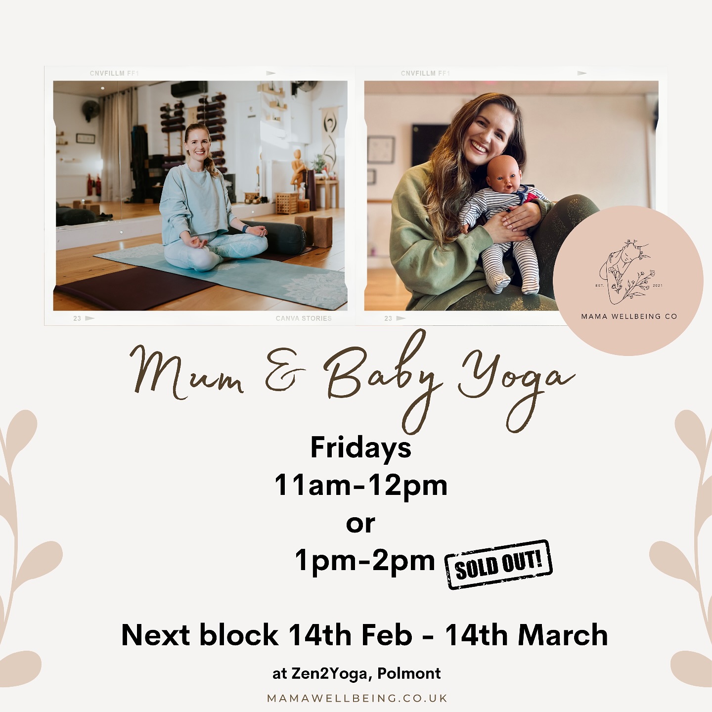New Mum & Baby Yoga Block
My next mum & baby blocks will begin tomorrow, Friday 14th Feb.
A wee last minute space has become available for the morning class 11am-12.
It would be so great to welcome you and your little one there if you can make it.
Let me know asap if you’d like to snap up the space, we’d love to welcome you there 🫶
Gilly x
#babyyoga #mumandbaby #babyclass #mumsocial #communityofmums #mumandbabyyoga #babyandmeyoga #yogaclass #postnatalyoga #postpartumyoga #falkirk #polmont #forthvalley