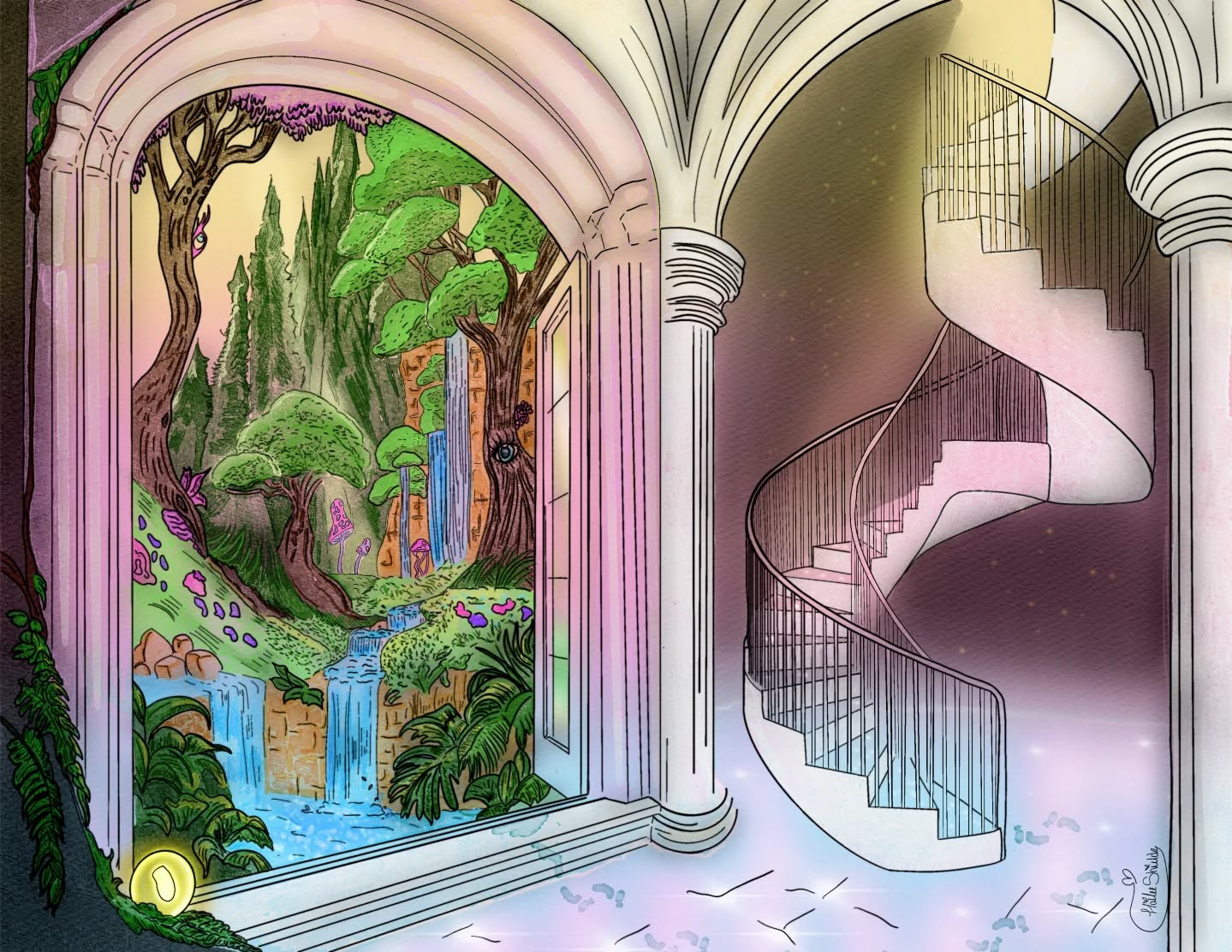 Title : Wander's Window
Medium: digital watercolor