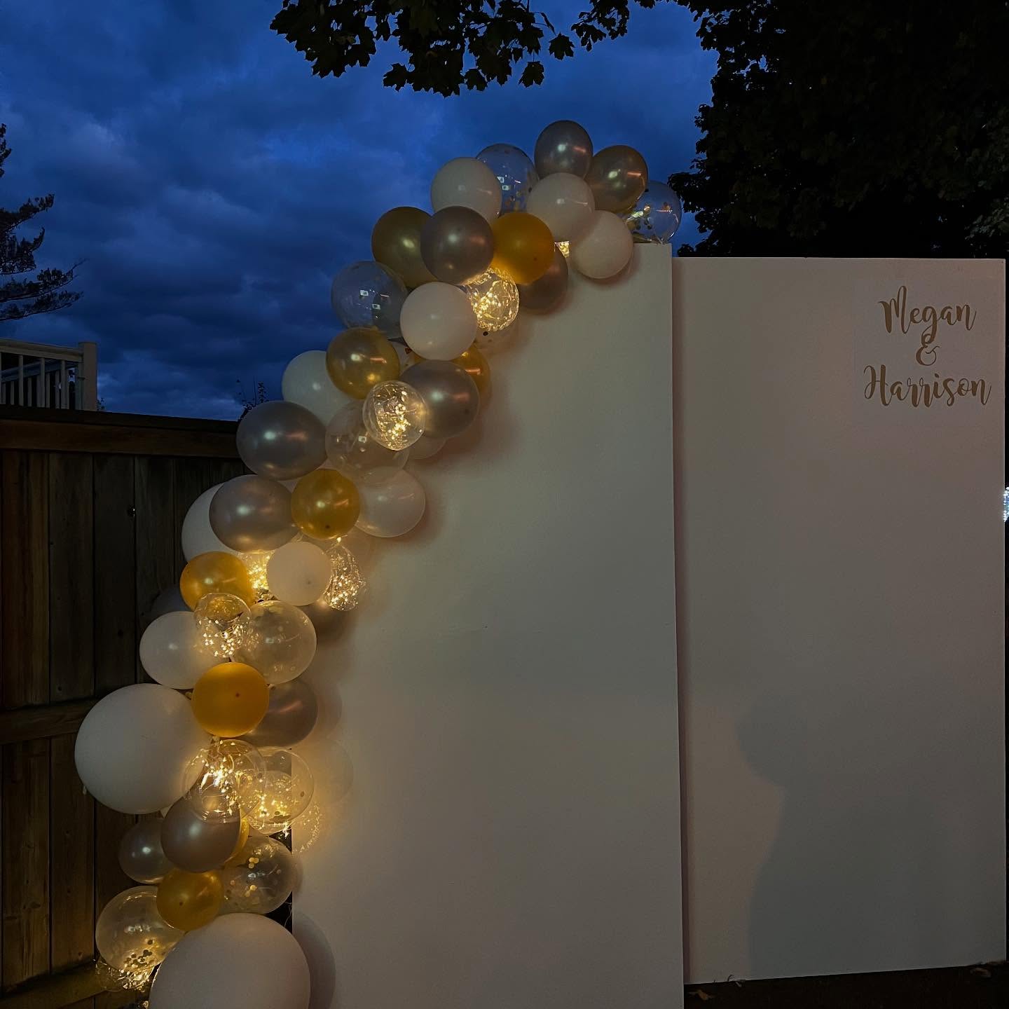 Fall backyard Engagement party.