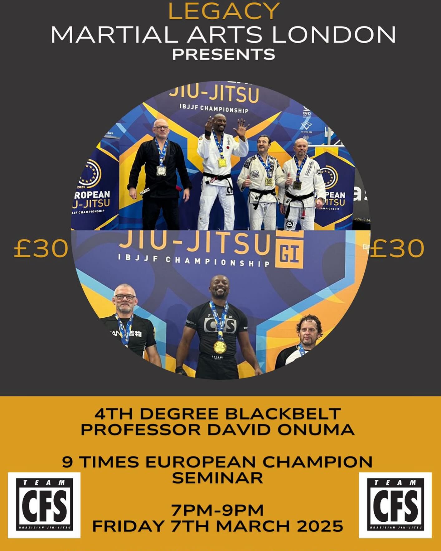 Legacy Martial Arts London are hosting 4th Degree Brazilian Jiujitsu Blackbelt and 9 times European Champion - Prof. David Onuma Seminar on Friday 7th March (7-9pm). If you are interested in attending contact @stevepaynebjj to Book your space. #bjj #hoxton #london
#martialarts #basics
#fundamentals #CFSBJJ
#jujitsuforeveryone #GCS