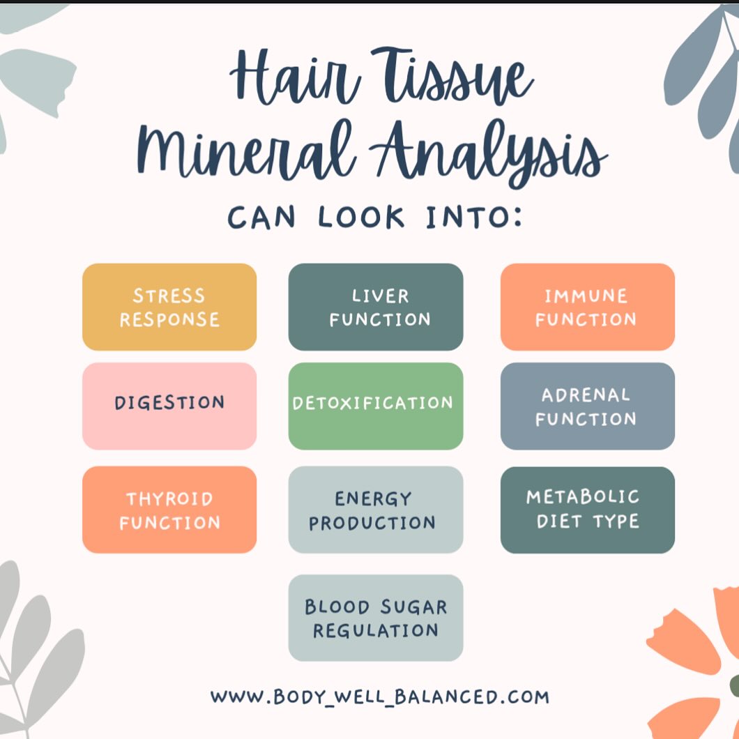 How can HTMA help you? It can give us insight into the overall stress load and how your adrenals are holding up.
Shows liver function, which needs the right mineral nutrients to perform its vital functions, from making enzymes to detoxifying.
It also looks into our immune system, is it overactive or is it underworking.
A big question I get all the time from my clients is why are they so tired. HTMA can be the key to finding out why our energy is so depleted.
It can reveal our Metabolic Diet Rate, meaning how well we tolerate carbs, proteins and fat and the preferred diet we work well with.
How we handle our blood sugar and if our Thyroid is working optimally.
It looks into Digestion where we primarily receive minerals from our diet. If our digestion isnt working properly then that contributes to mineral depletions and other minerals stepping up for whats missing, thus causing huge imbalance.
And reveals so much more!!!
Ready for some answers? Check my link in bio to sign up!
#htma #mineraltesting #hairtissuemineralanalysis
