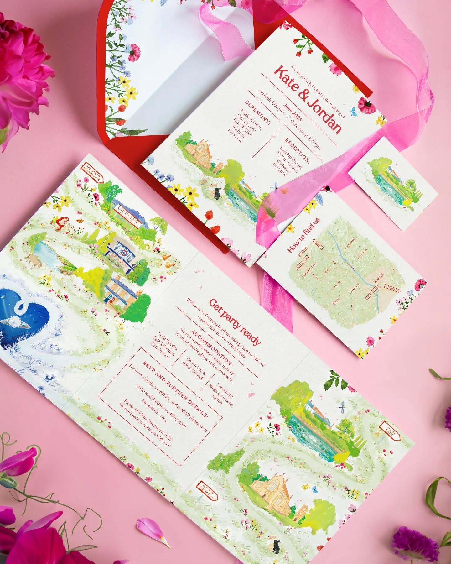 There was only one thing to post today ❤️
My very first commission for wedding invitations 🎉 When Jordan and Kate came along to my first exhibition at the blonde beet in November they popped the question - Do you do wedding invitations?
After a chat and some sketches of different elements they wanted including, we settled on a trifold invitation, including the flower illustrations from the save the dates they'd made previously.
The invites include an illustrated timeline of the journey of their relationship around the UK as well as animal friends and sports mascots and a handy map on the reverse of the folded invite with more details for their guests. As well as Kate's stunning ring and their wedding and reception venues.
I'm so proud to be part of their special day.
Best of luck for June, Kate and Jordan I hope you have a wonderful day.
#illustratedweddingstationery #valentines #engaged #bemyvalentine #illustratedweddinginvitation #weddinginvitations #weddinginspo #luxurystationery #stationeryillustration #stamfordartist #shoplocalshopstamford #wisbech
To protect Kate and Jordans privacy for their big day some information has been changed.