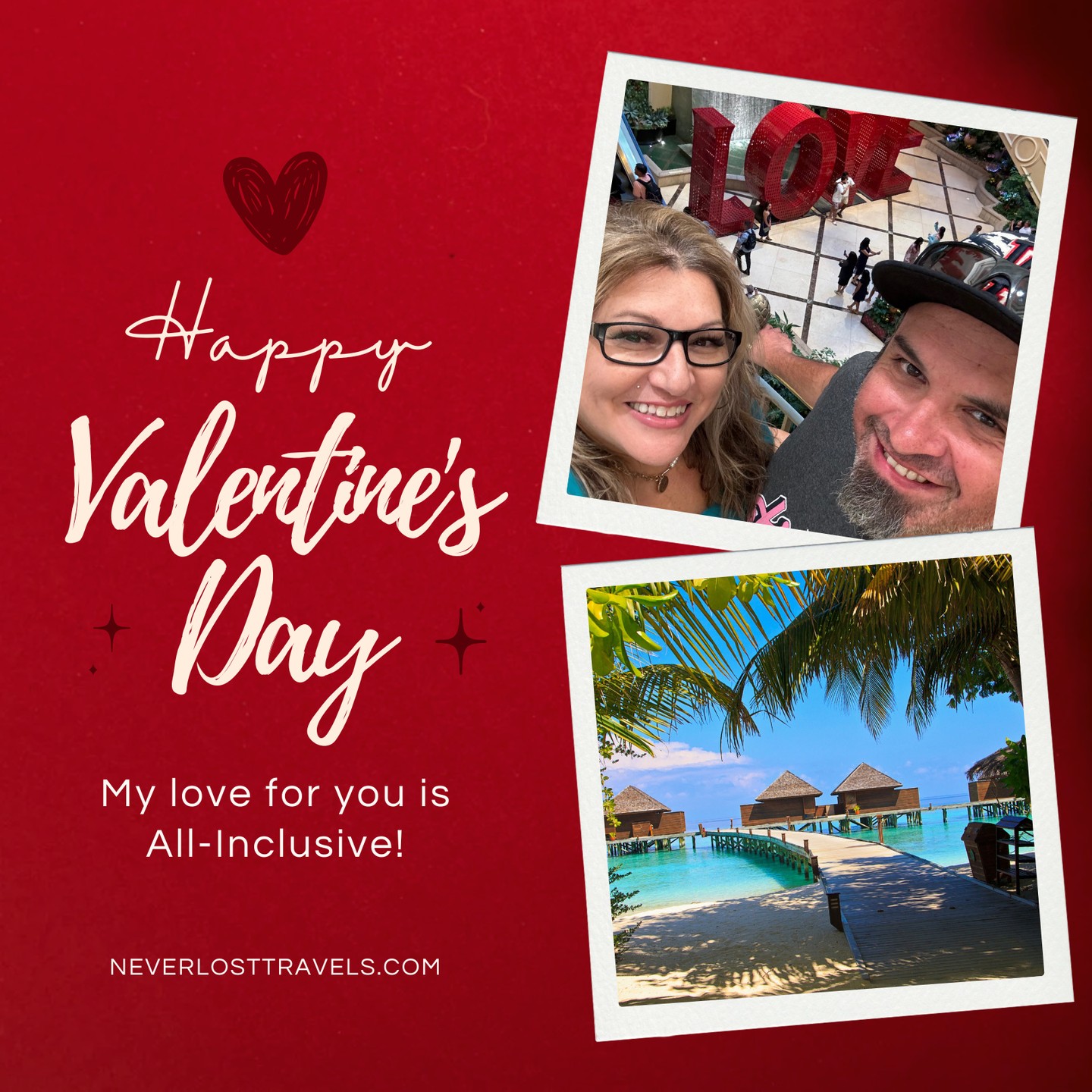 💖 Love is the greatest adventure, and just like an all-inclusive getaway, it’s filled with unforgettable moments, endless fun, and a few sweet surprises along the way! 🌴✨
This Valentine’s Day, we’re celebrating love in all its forms—romantic getaways, bucket-list trips, and the joy of exploring the world together. 💕 Where would your dream *all-inclusive* escape take you? Let us know in the comments! ⬇️
.
.
.
#HappyValentinesDay #AllInclusiveLove #TravelTogether #NeverlostTravels