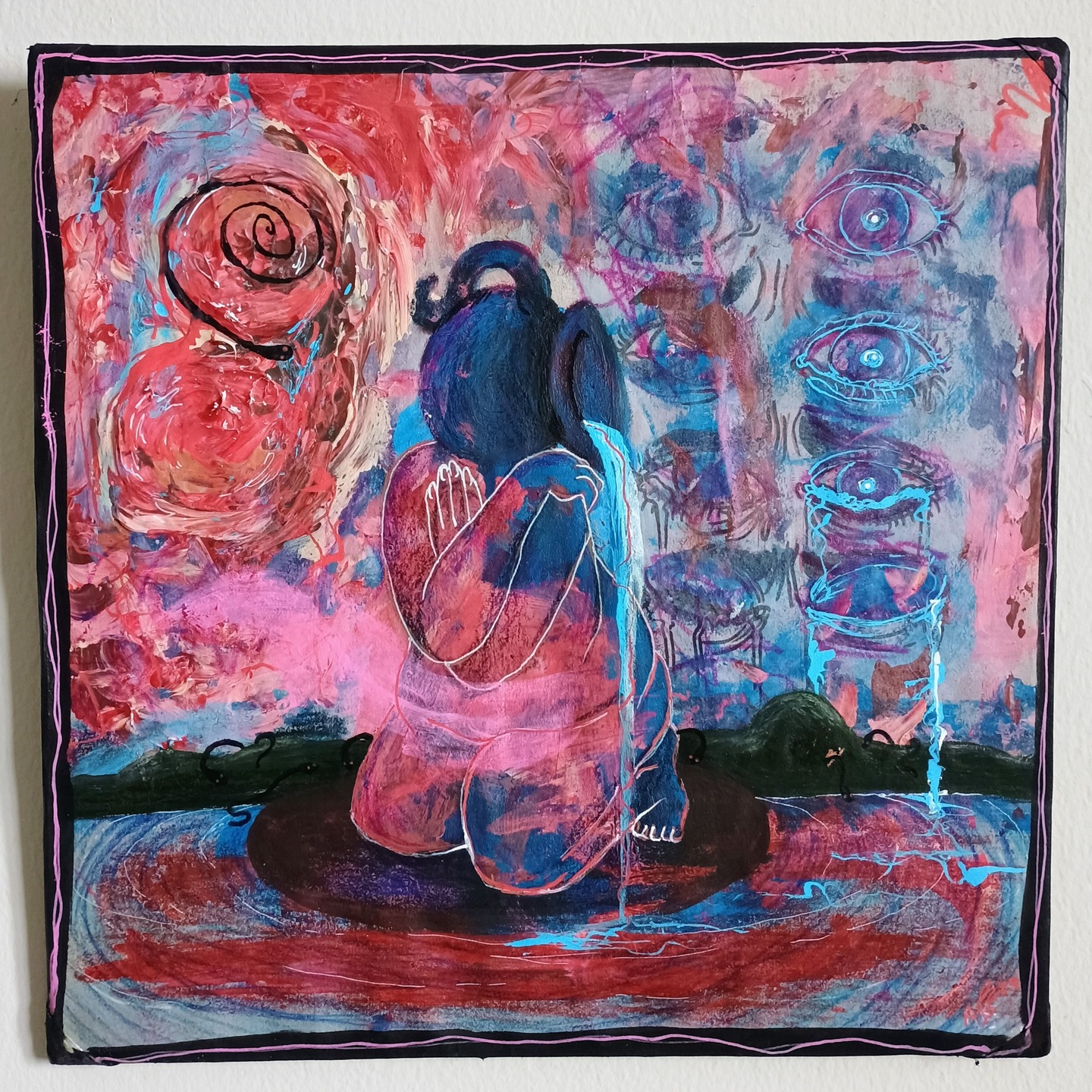 I Love You Too Much To Let You Exist, mixed media on panel, 2025
.
.
Abortion is f̷e̷m̷i̷n̷i̷s̷t̷ l̷i̷f̷e̷s̷a̷v̷i̷n̷g̷ g̷e̷n̷d̷e̷r̷ ̷a̷f̷f̷i̷r̷m̷i̷n̷g̷ ̷c̷a̷r̷e̷ n̷e̷c̷e̷s̷s̷a̷r̷y̷ 𝕙𝕖𝕒𝕝𝕥𝕙𝕔𝕒𝕣𝕖