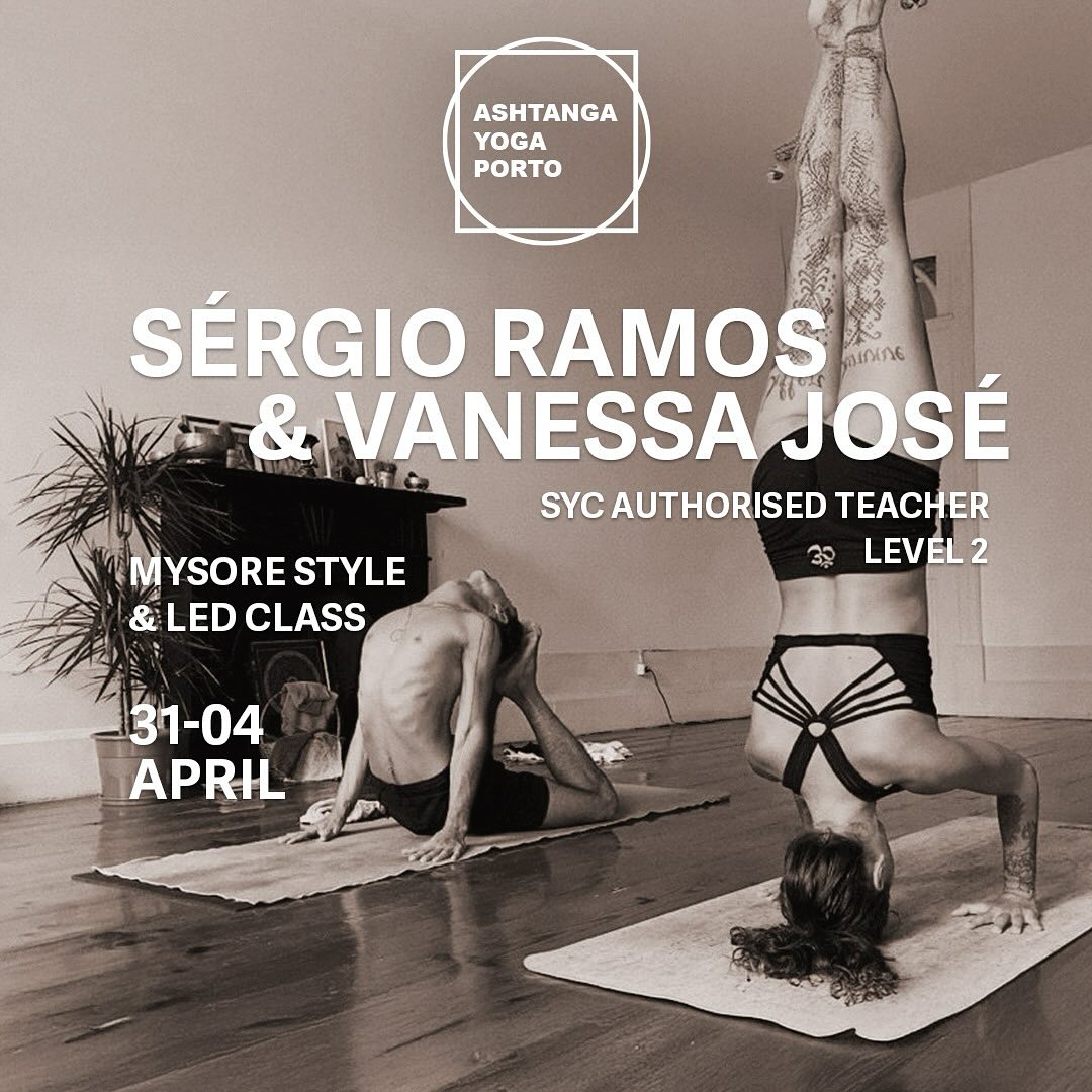 Sérgio and Vanessa are back in Porto!
The founders of Ashtanga Yoga Porto return to the city, bringing with them all the dedication and experience that have shaped the shala’s history. ✨
Join them from March 31 to April 4 for a 5-day program with Mysore classes and a led class. 🙌🏻
— Program —
MARCH 31 to APRIL 3
Monday to Thursday
7:00-10:00 Mysore Class
APRIL 4
7:00 Led Class
…
✨ Visit our website for all details. We await your registration. 👀
https://www.ashtangayogaporto.com/en/workshop-sergio-vanessa