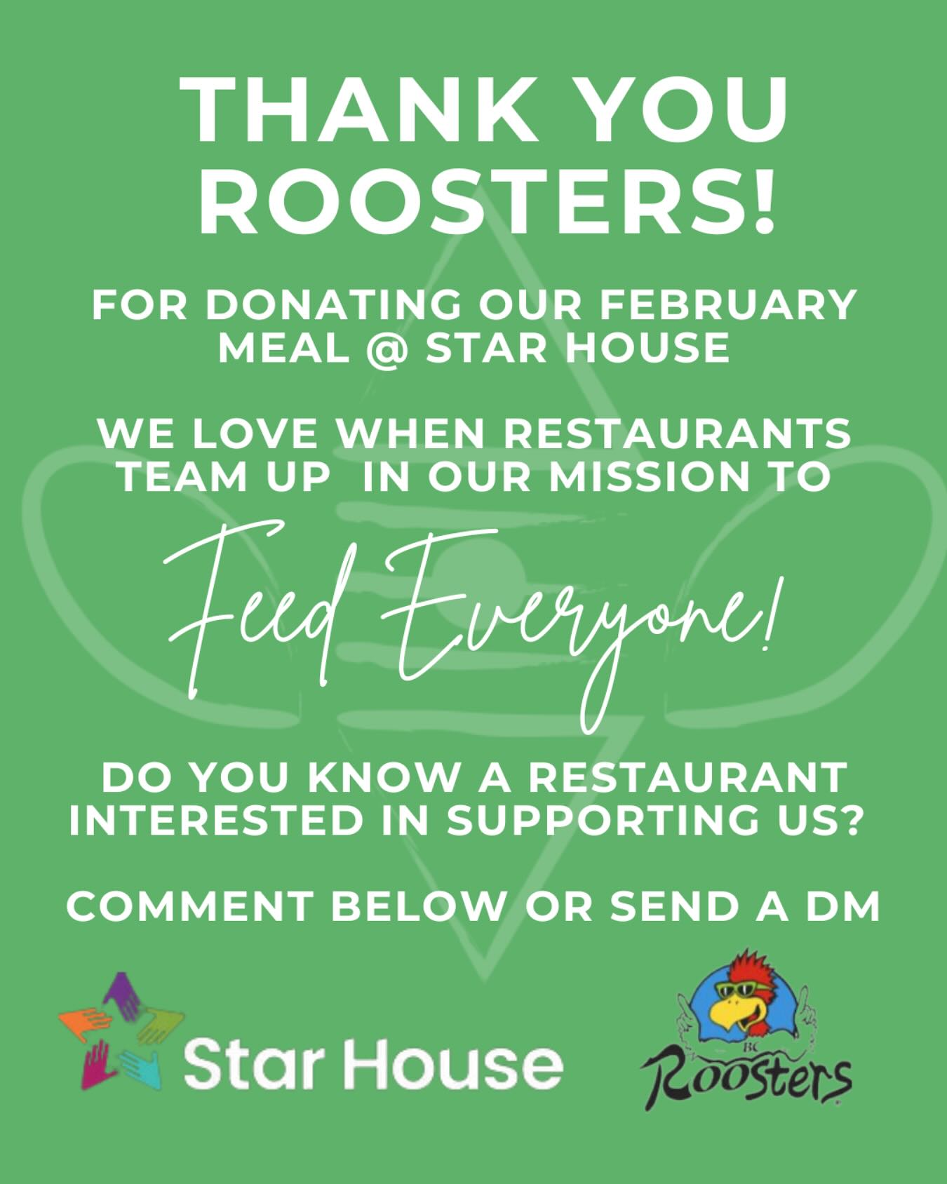 BIG SHOUT OUT to @roosterswings and @genevievedisabato for donating wings, wedges and salad to serve the youth experiencing homelessness at @starhousecolumbus. They LOVED IT!
Let’s do more collaborations like this in our mission to FEED EVERYONE! Know a restaurant who would donate a meal for 70-90 people? Let us know!
#restaurantsincbus #asseenincolumbus #columbusohio #feedcolumbus #food #resturants #resturantsgive #feed #feedeveryone #feedthehungry #helpthehomeless #love #connect #heal #serve