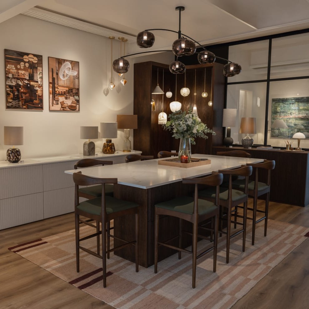 At ESM, we don't just design, build and install exhibition stands - recently, we've been involved with a lot of specialised showroom fit outs and department store installations. 🛠️
In our latest foray into the world of interiors, we were helping local Tonbridge-based company Heathfield & Co. showcase their exquisite range of high-end lighting products at Design Centre Chelsea Harbour in London. 💡
We designed, manufactured and installed various bespoke furniture items, including corner shelving units, credenzas, 3 hanging wall displays, as well as an island unit and sprayed sideboard with travertine worktops - all constructed in stained oak, with fluted detail throughout. ✨
Made with care, all the oak stain was applied by hand and finished with a sprayed clear lacquer topcoat by our expert craftsmen at our manufacturing facility in Sittingbourne, Kent. 👨🎨
Just in time for Valentines Day, we've fallen in love with the finished project ❤️
@heathfieldandco
#valentines #valentinesday #love #showroom #fitout #bespoke #furniture #chelseaharbour #design #designcentre #london #kent #collaboration #supplier