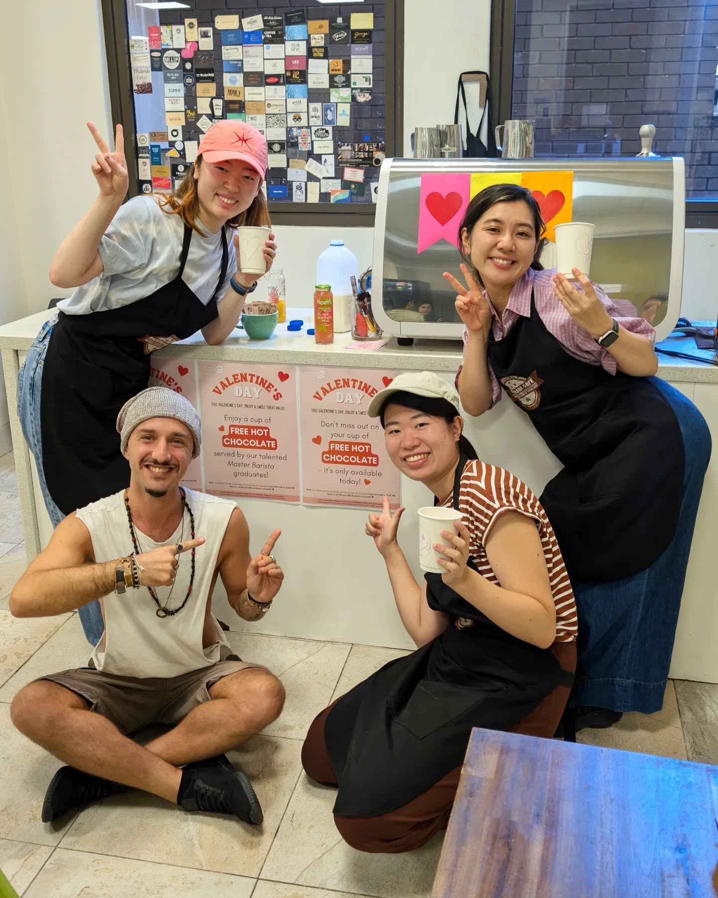 Love is already in the air! ❤️ But first, a huge thank you to our incredible Master Barista graduates for generously donating their time and serving delicious free hot chocolate to our morning students during our Valentine’s Day event on Wednesday, and to our lovely Student Support member, Grace, for making sure everyone had a sweet treat in the evening. 🍫☕✨
#ValentinesDay #MasterBarista #Chocolate #SweetTreat #StudentSupport #CampusEvent #Melbourne #Australia #UniversalEnglish #UniversalLearningGroup
