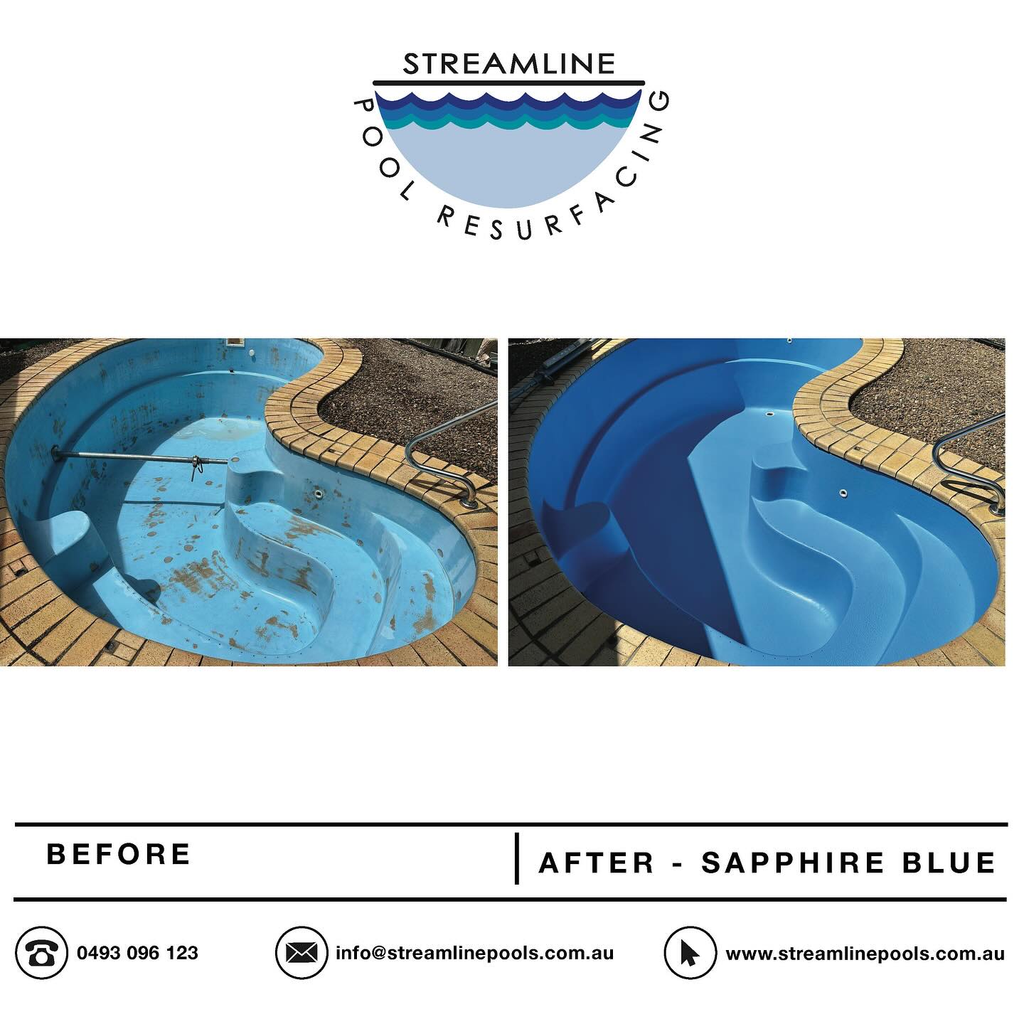 Before and after of a full fiberglass resurfacing and osmosis removal, finished off in sapphire blue.
Located in Woombye,Sunshine Coast
.
.
.
#streamlinepoolresurfacing
#resurface
#osmosis #repair#swimmingpool
#fiberglass
#australianbackyard #maintenance #investment#sunshinecoast #osmosis #refurbish #refresh #beforeandafter #sand #sunshinecoast