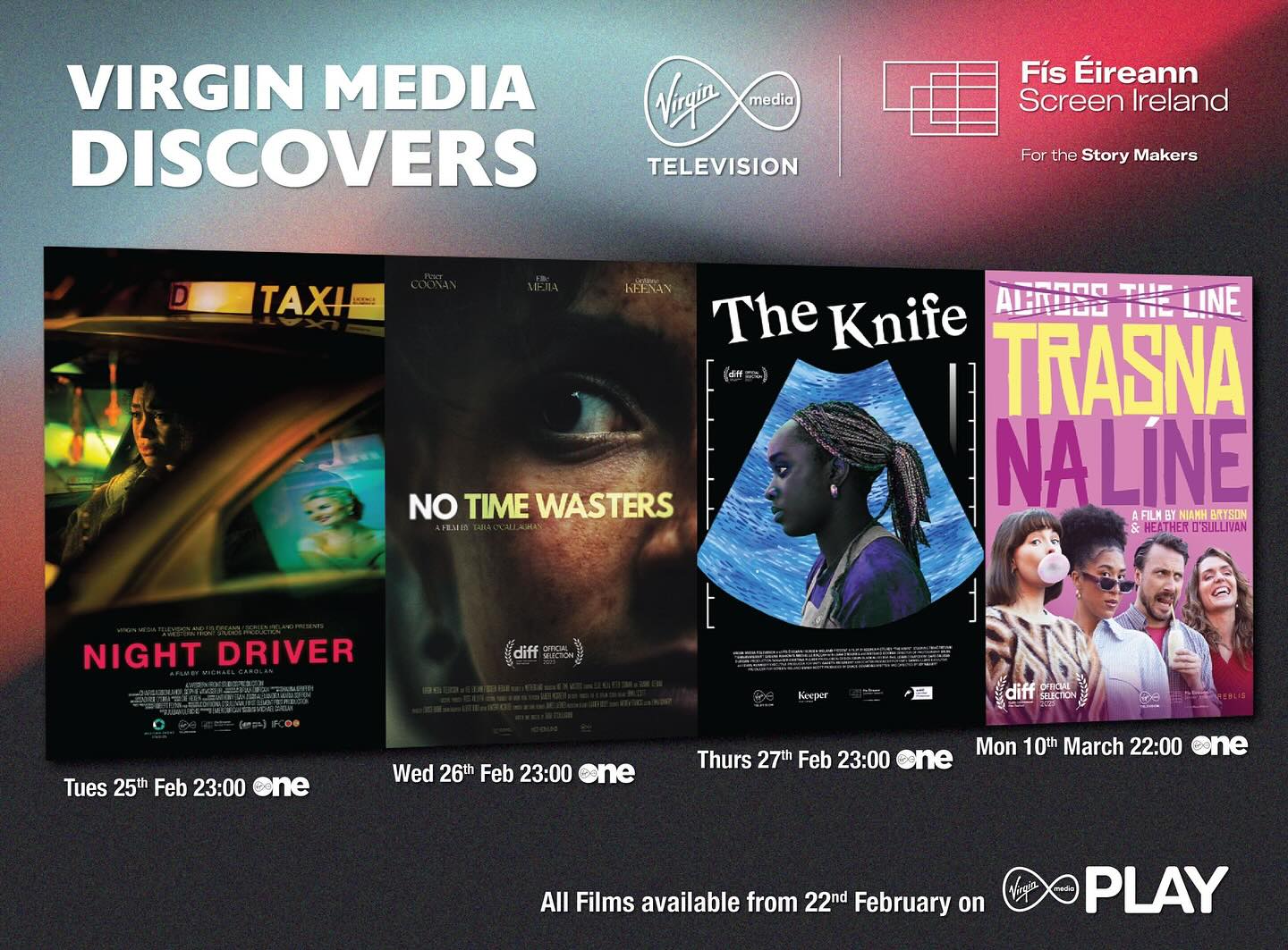 Didn’t get a ticket to our DIFF premiere? DONT WORRY! The Knife is airing on Virgin on February 27th at 23:00 after The Tonight Show! 🔪🔪
All four Virgin Media Discovers films will be available to stream on Virgin Media Play from the 22nd Feb. Give our short a watch on play.virginmediatelevision.ie/, and I’ll have the link in my bio from Feb 22 for your viewing pleasure!
🔪🔪🔪👶🏾👶🏾👶🏾
#sharp #knife #theknife #virginmedia #vmdiscovers #comedy #shortfilm