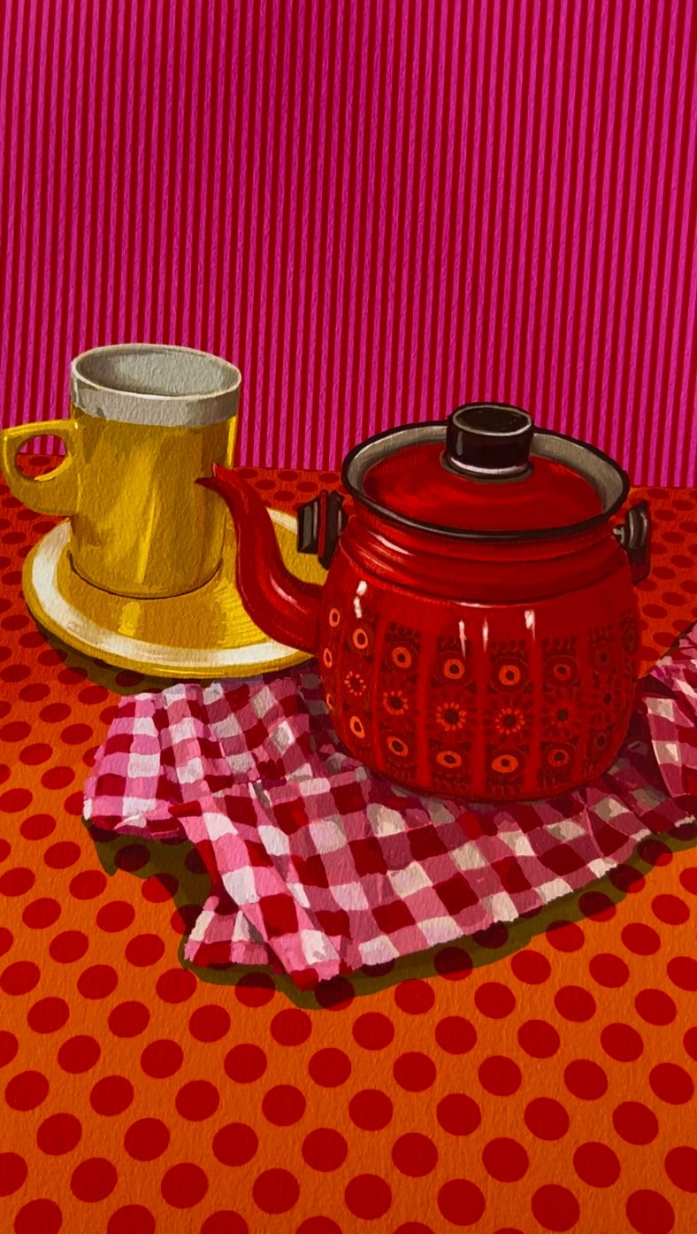 I like to paint all the old stuff around my home ☺️
Gimme a yell if you’d like a print with a different colour background. 🌈
New prints from @joes.printing ⭐️🤩
#australianartist #affordableart #retroaesthetic #maximaliststyle #catherineholm #enamelware #kajfranck