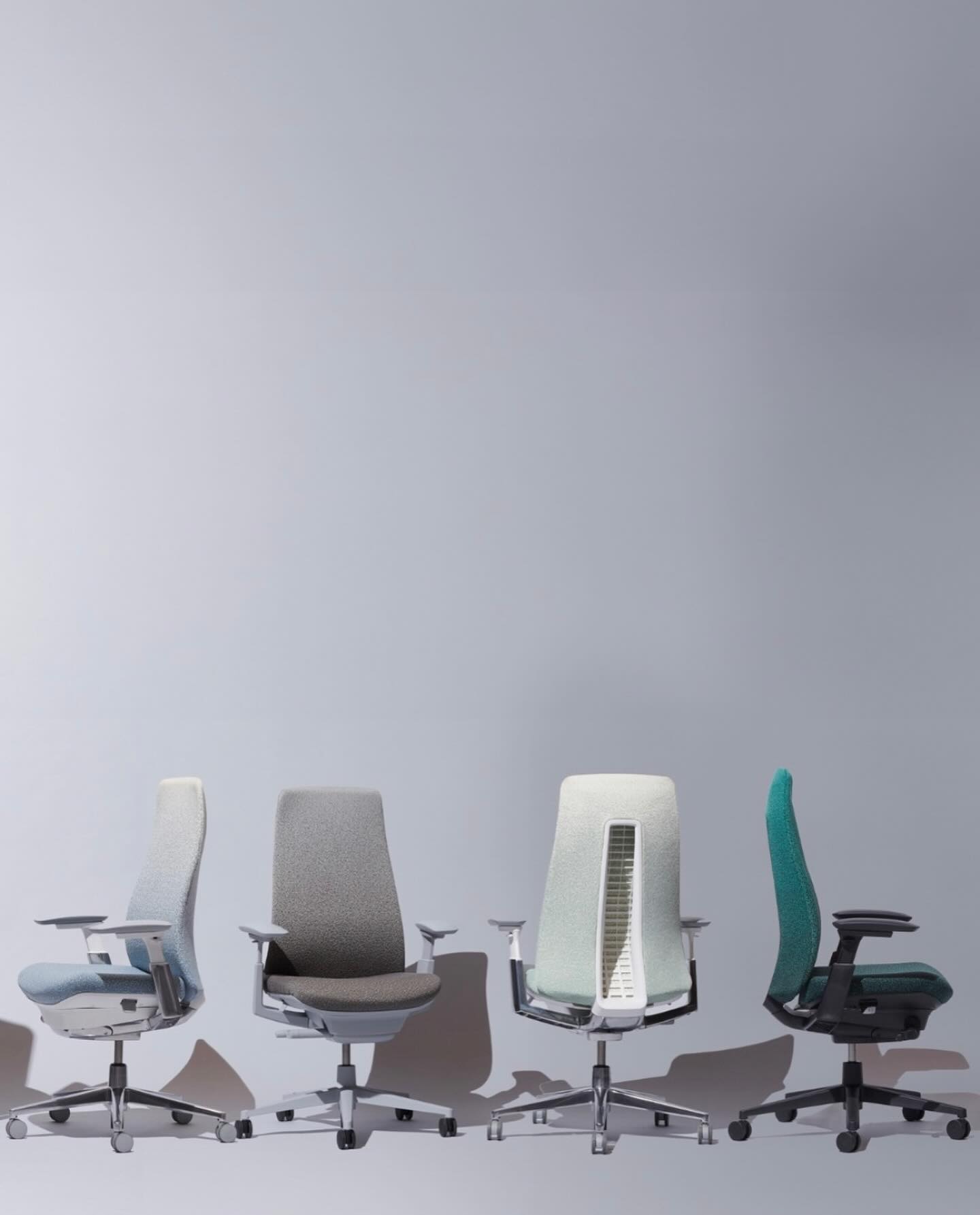 @haworthinc signature zero-waste digital knit is custom-made to perfectly fit every chair with eco-friendly fabric. Available in five stunning new gradient colors: Beach Glass, Grey Basalt, Northern Lights, Sea Pearl, and Woodland Frost. Get yours today!