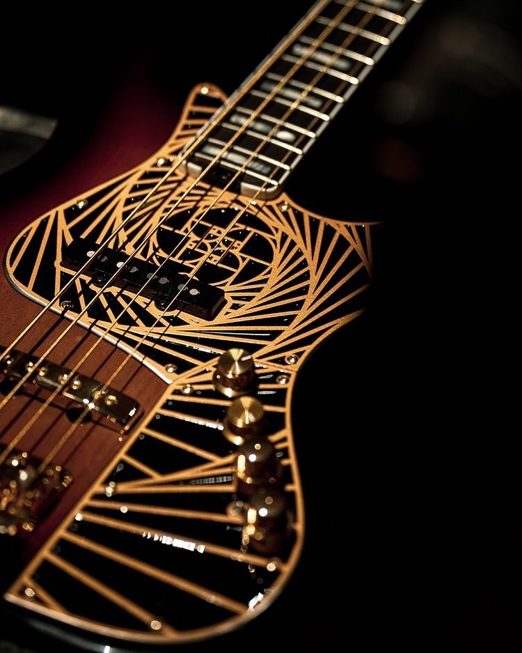 Handmade Custom Pickguard for Fender Jazz Bass (customized shape as Marcus Miller style) spiral design by @alperiouspickguard #alperiouspickguard #fender #jazzbass #bassguitar #marcusmiller #marcusmillerbass #musician #bassplayer