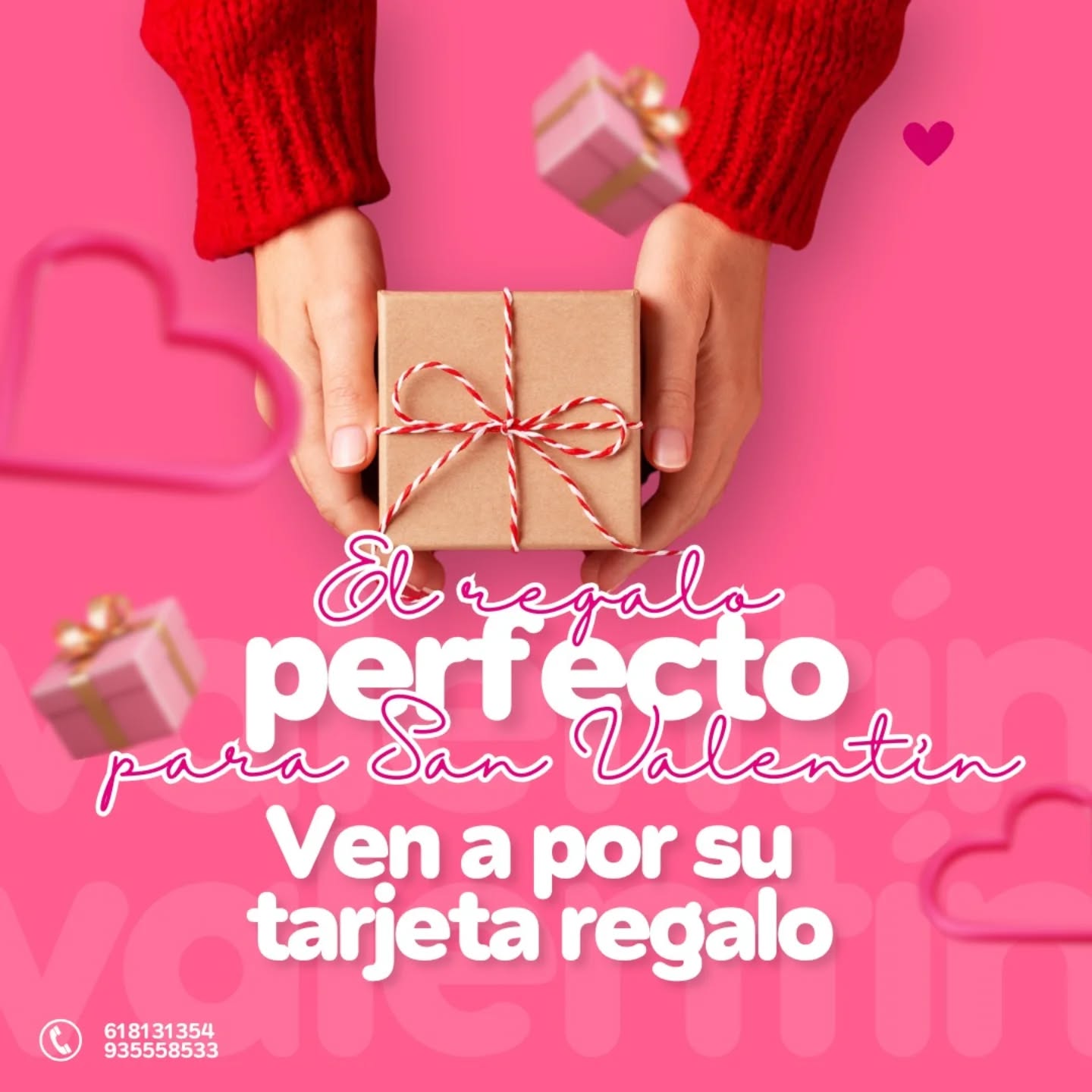 💝 El regalo perfecto para San Valentín 💝
A veces, el mejor regalo es un momento de bienestar o un detalle que cuide su piel. En nuestro centro encontrarás:
🎁 Tarjetas regalo personalizadas para que elija su tratamiento favorito
🧴 Productos de belleza y cuidado ideales para sorprender
Haz que este San Valentín sea especial con un regalo que enamora ✨