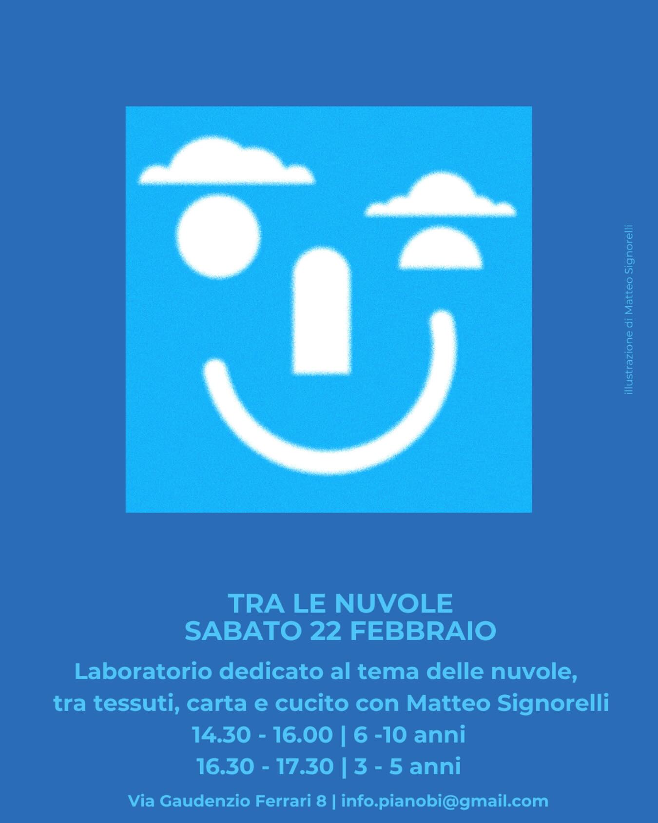 Sabato 22 febbraio vi aspettiamo per una giornata di pura poesia dedicata al tema delle nuvole ☁️
Insieme a Matteo Signorelli, graphic designer e illustratore, inviteremo i bambini a lasciarsi ispirare dalle nuvole, a guardare le cose con occhi diversi e curiosi, a lasciar andare le mani in libertà!
Per la fascia dai 3 ai 5 anni lavoreremo con la carta. Partendo da un gesto semplice come lo strappo arriveremo a comporre veri e propri capolavori. E tu cosa vedi in quella nuvola?
Per la fascia dai 6 ai 10 anni, dall’osservazione delle nuvole passeremo alla realizzazione di una bandiera da far sventolare nel cielo. Ciascun bambino realizzerà la propria bandiera scegliendo i tessuti e cucendoli a mano.
Lab con supporto tecnico di @mottadelli.alessandra 🤍
Per info e prenotazioni scrivi a info.pianobi@gmail.com 📮
#pianobi #workshop #kids #laboratoricreativi #laboratoriartistici #illustrazione #design #nuvole #milano