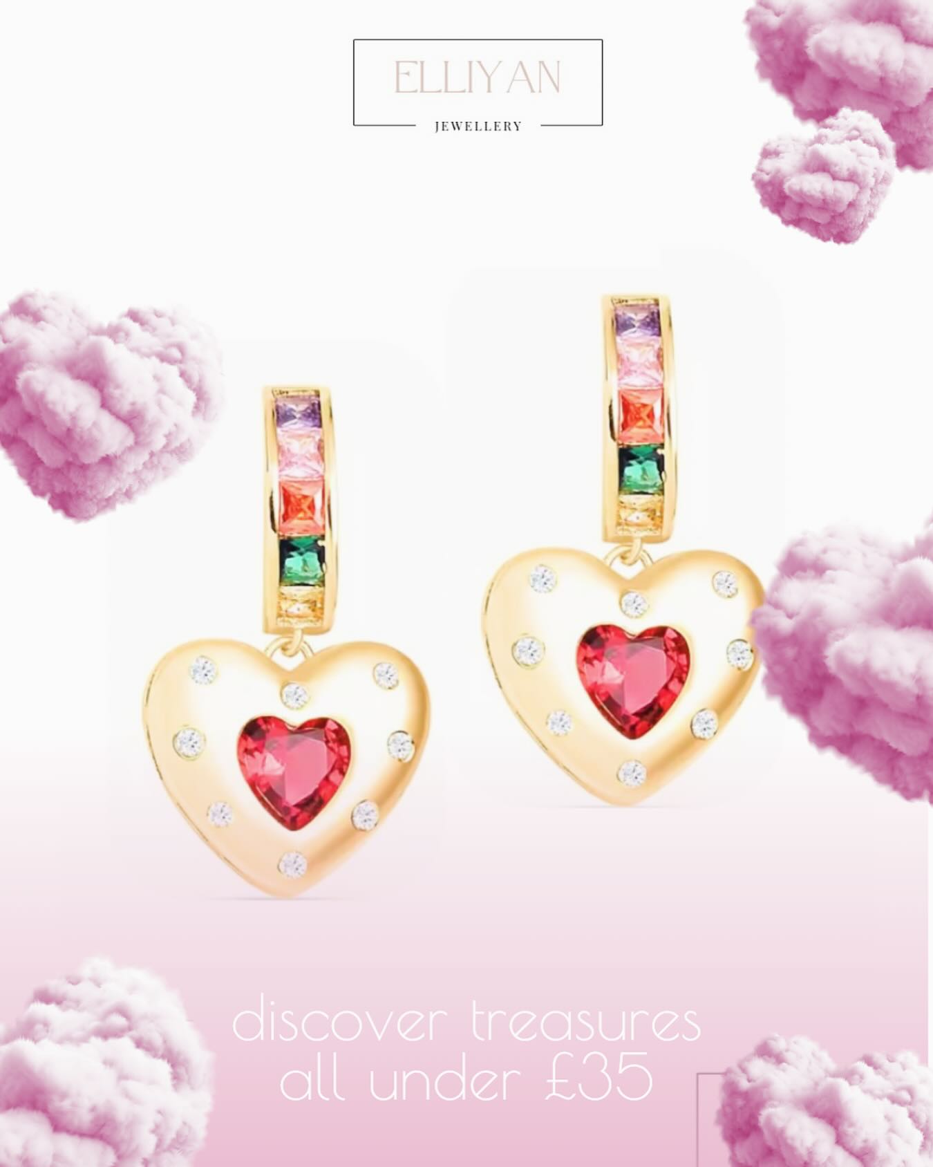 Love is in the air , how adorable ♥️🩷💙🩵💚💛🧡💜
All our jewellery pieces are under £35 ! 💍
Our Ruby Multicoloured Gemstone Gold Heart Earrings are stunning !
Check us out 🤍🤍
@elliyanjewellery