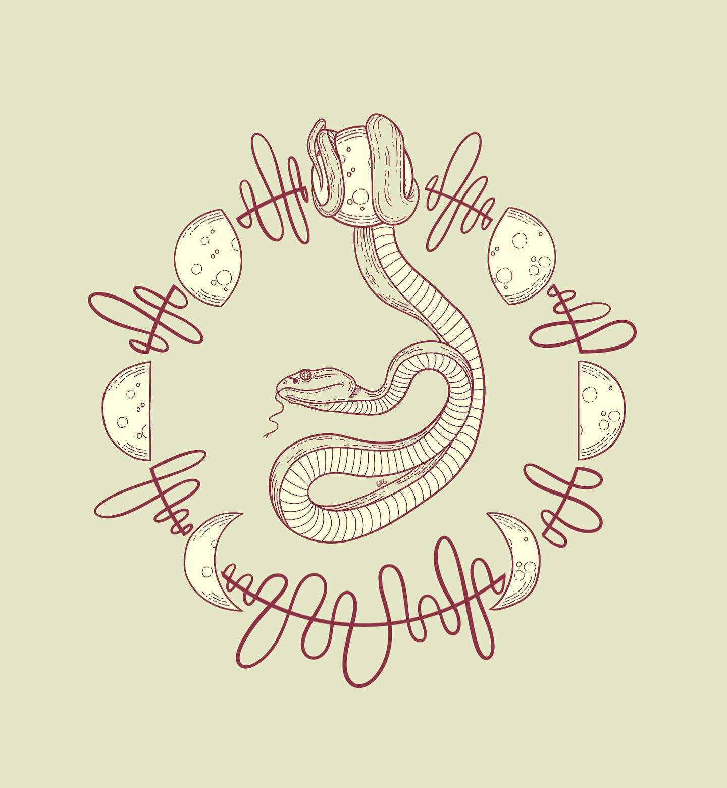 Something about snakes and the phases of the moon just makes sense
#inkaruska #WhimsicalMonth #MashupMonday #Snake #MoonPhases #Rebirth #CosmicDrama #CosmicChange